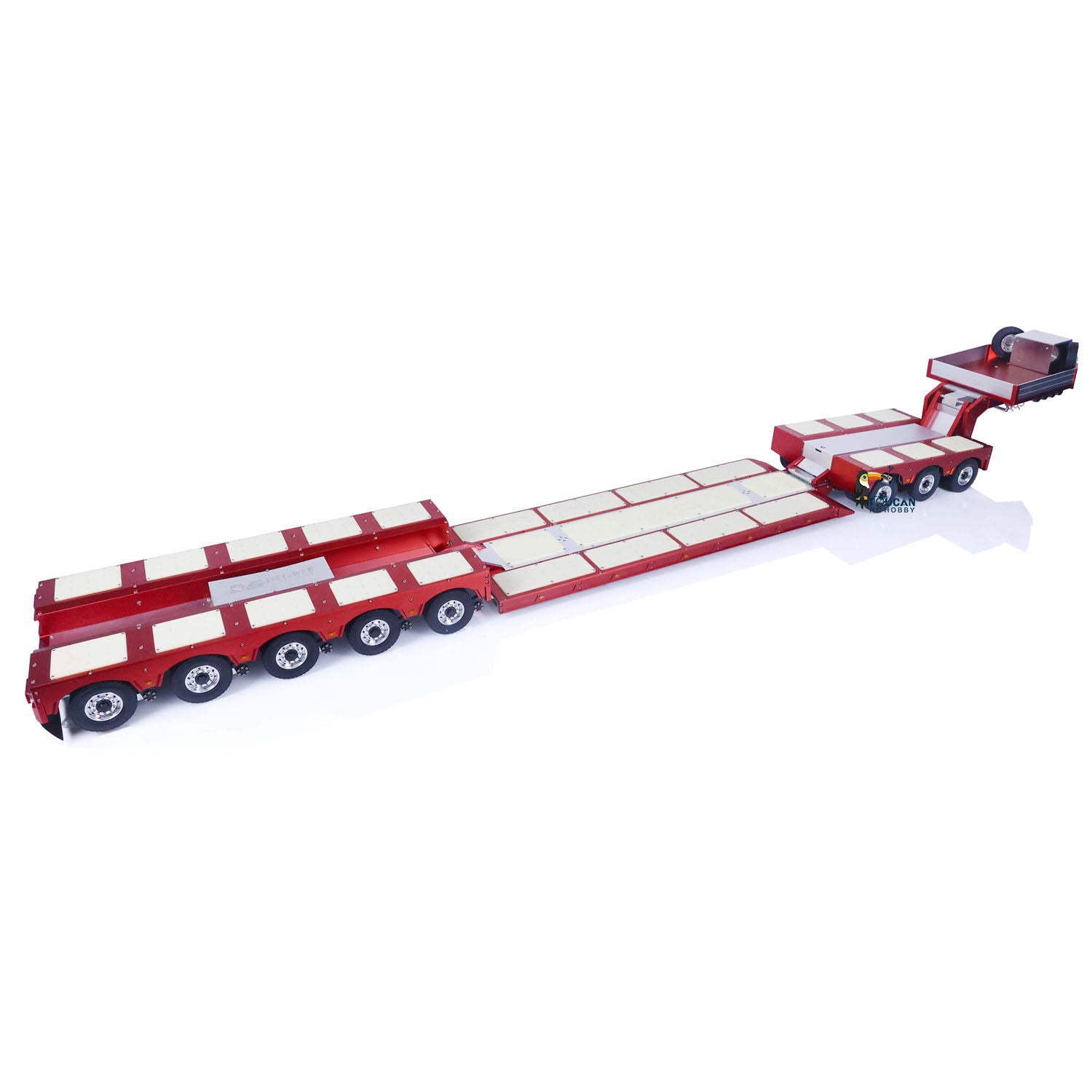1/14 Scale Degree 996 RC Hydraulic Trailer Truck - 8 Axle Metal Remote Control Model with 5+3 Hydraulic Suspension | Construction Site & Off-Road Play | Collectible Truck for Adults & Hobbyists