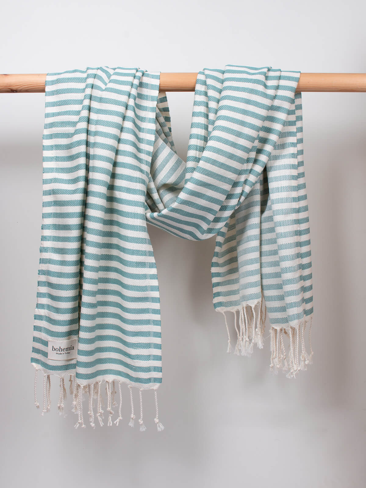 Sorrento Hammam Towel - Premium Turkish Cotton Bath Towel, Lightweight & Absorbent, Grey Green - Perfect for Spa, Beach, Yoga & Travel