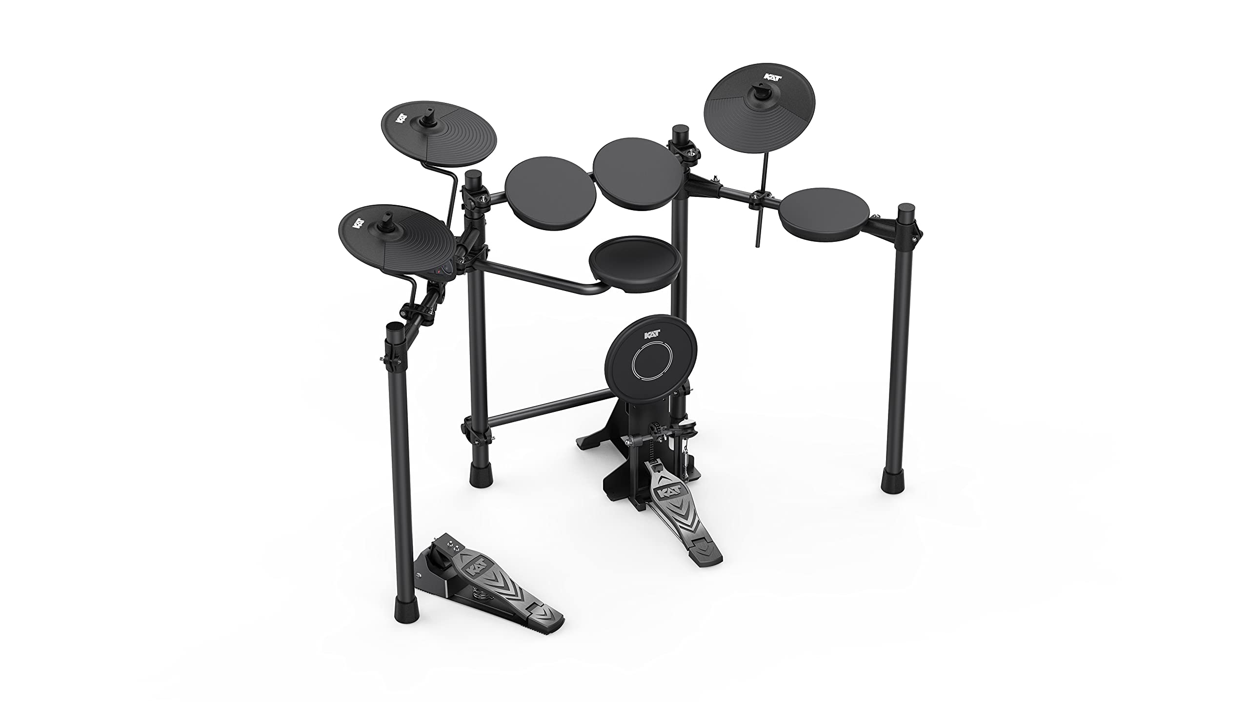 KAT Percussion KT-100 Electronic Drum Set with Mesh Pads - Professional Portable Digital Drum Kit for Home Practice, Studio Recording & Live Performance - Perfect for Beginners & Musicians
