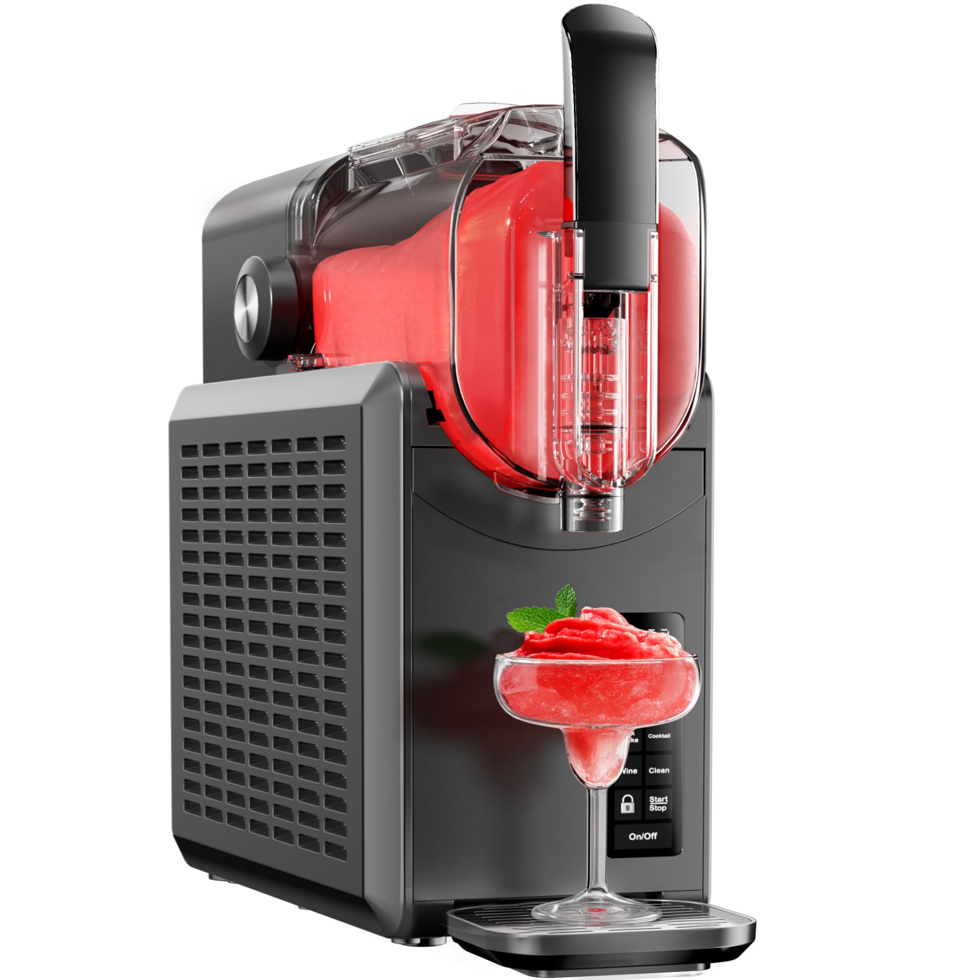 EUHOMY 86oz Slushie Machine - No Ice Needed Frozen Drink Maker for Home & Commercial Use, Self-Cleaning with 5 Preset Programs - Perfect for Margaritas, Frappés, Milkshakes at Parties, Bars & Restaurants