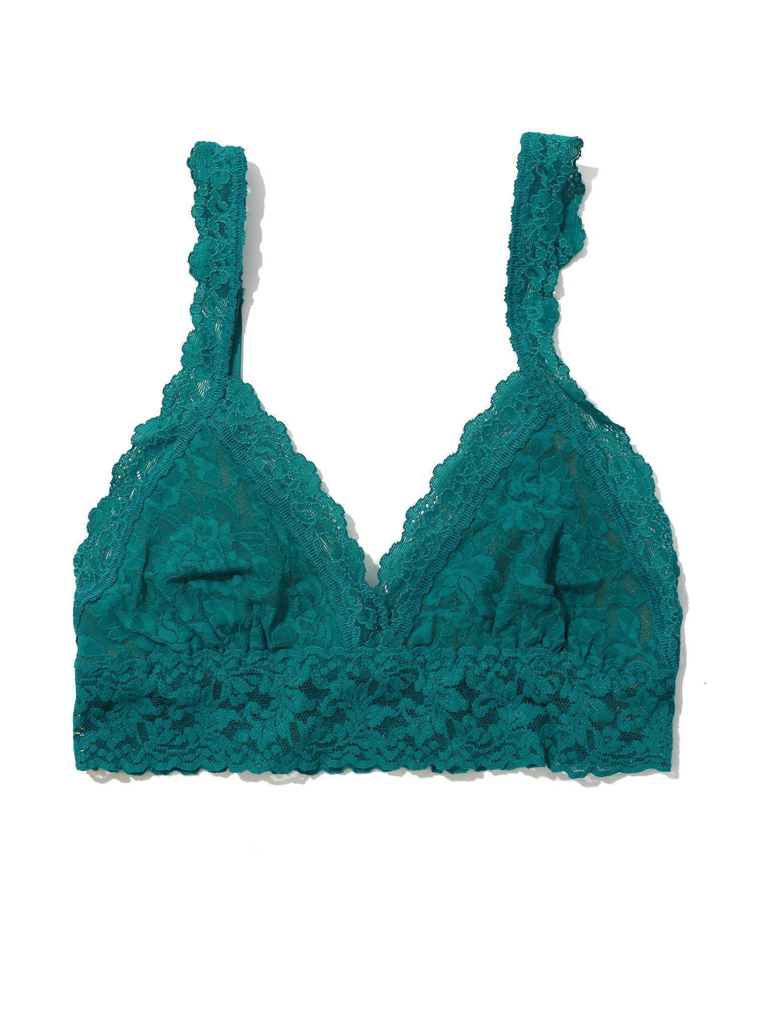 Signature Lace Crossover Bralette - Comfortable Wireless Bra for Women, Seamless Underwear for Everyday Wear, Perfect Under T-Shirts & Dresses | Yoga, Lounge, Sleep, Layering