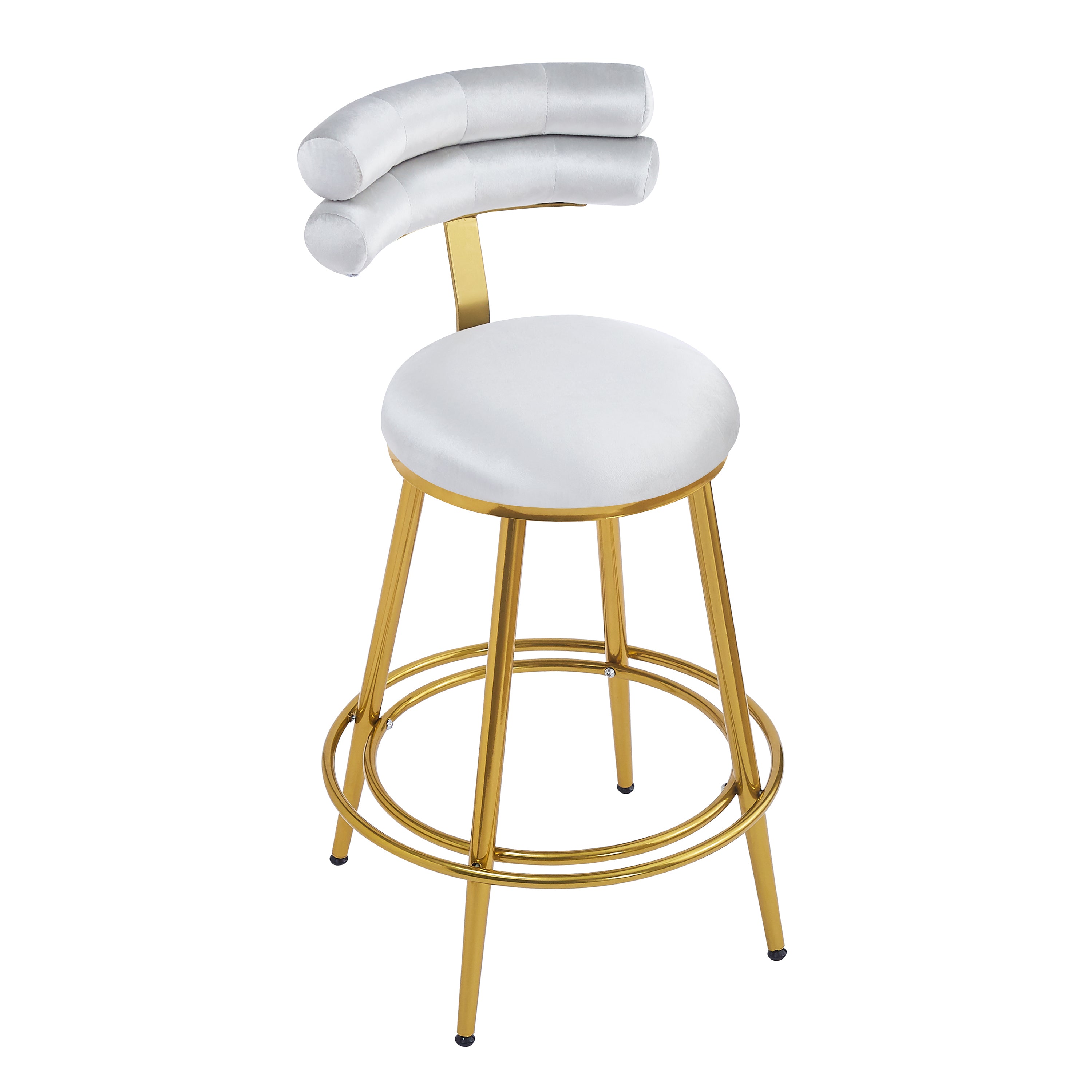 Modern Velvet Counter Stools Set of 2 - 27.65