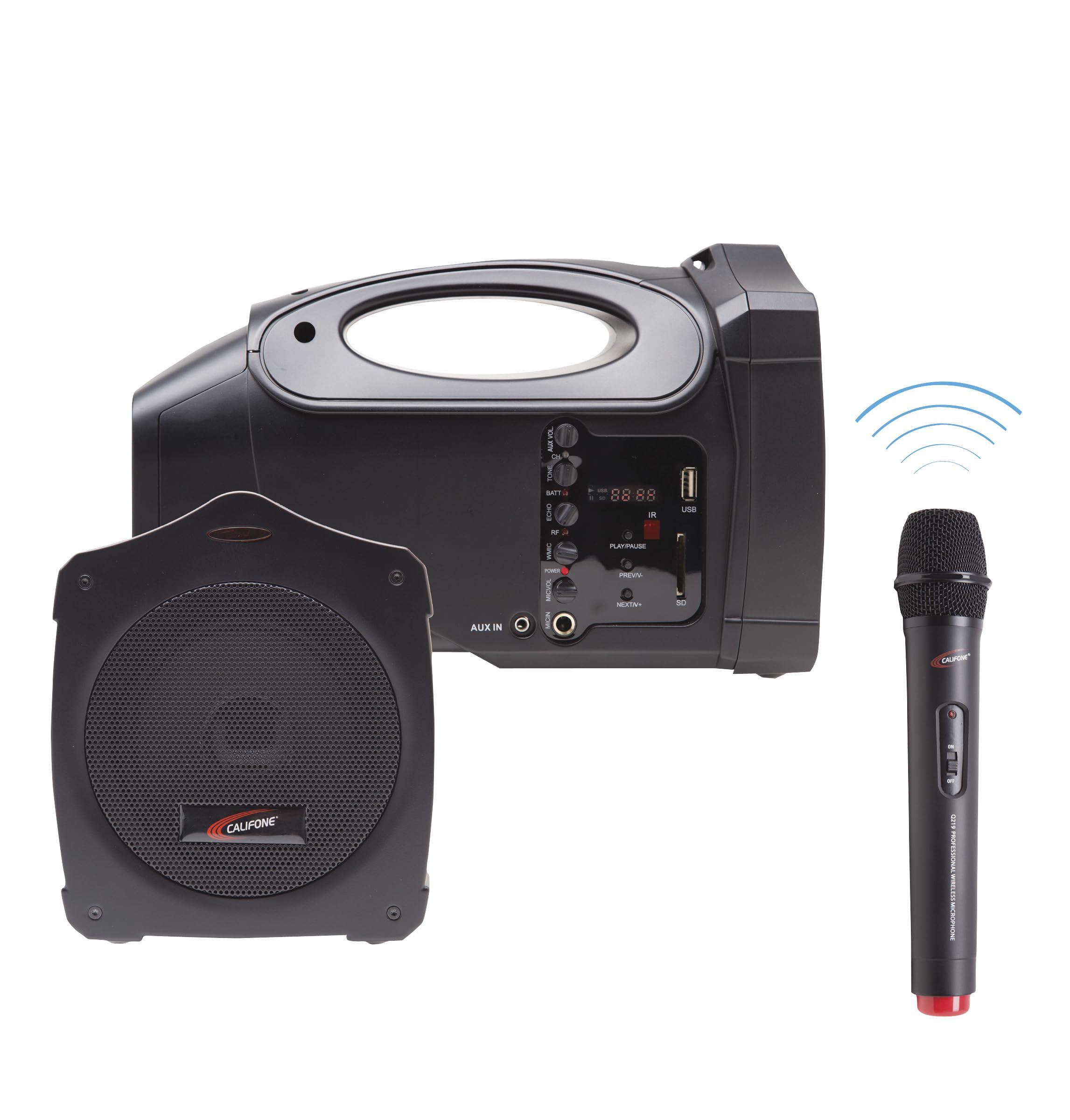 Califone Wireless Megaphone - Portable PA System with Clear Sound for Teachers, Coaches & Events | Perfect for School Announcements, Sports Games & Outdoor Activities