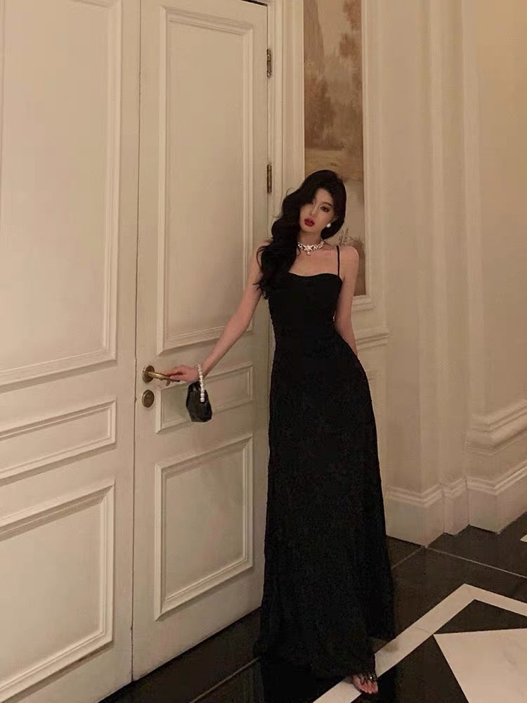 Elegant Black A-Line Long Prom Dress for Evening Party - J3294 | Perfect for Homecoming, Formal Events & Special Occasions