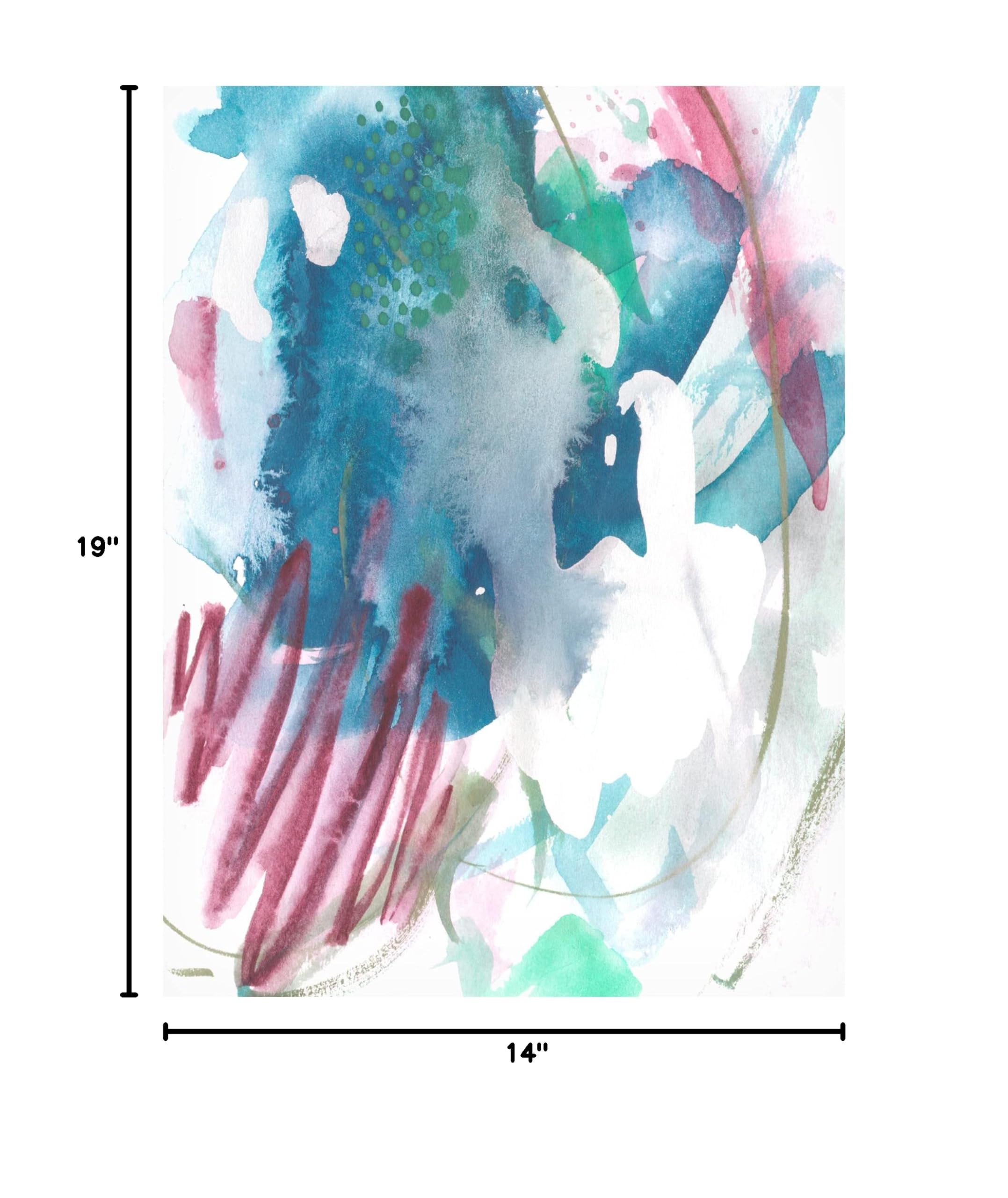 Trademark Fine Art 'Magenta Wave Form II' Canvas Wall Art by Melissa Wang - Modern Abstract Painting for Living Room, Bedroom & Office Decor