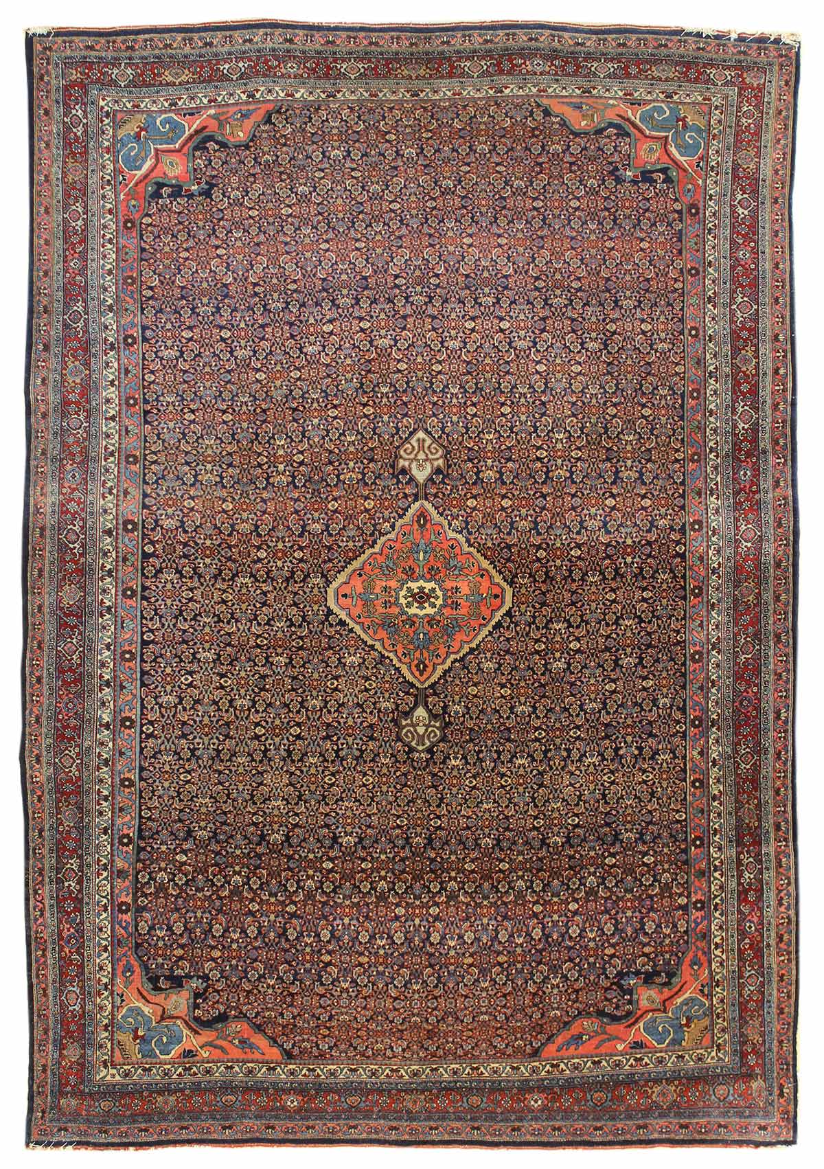 Handwoven Antique Bijar Traditional Persian Rug JF6567 - Vintage Home Decor for Living Room, Bedroom & Office