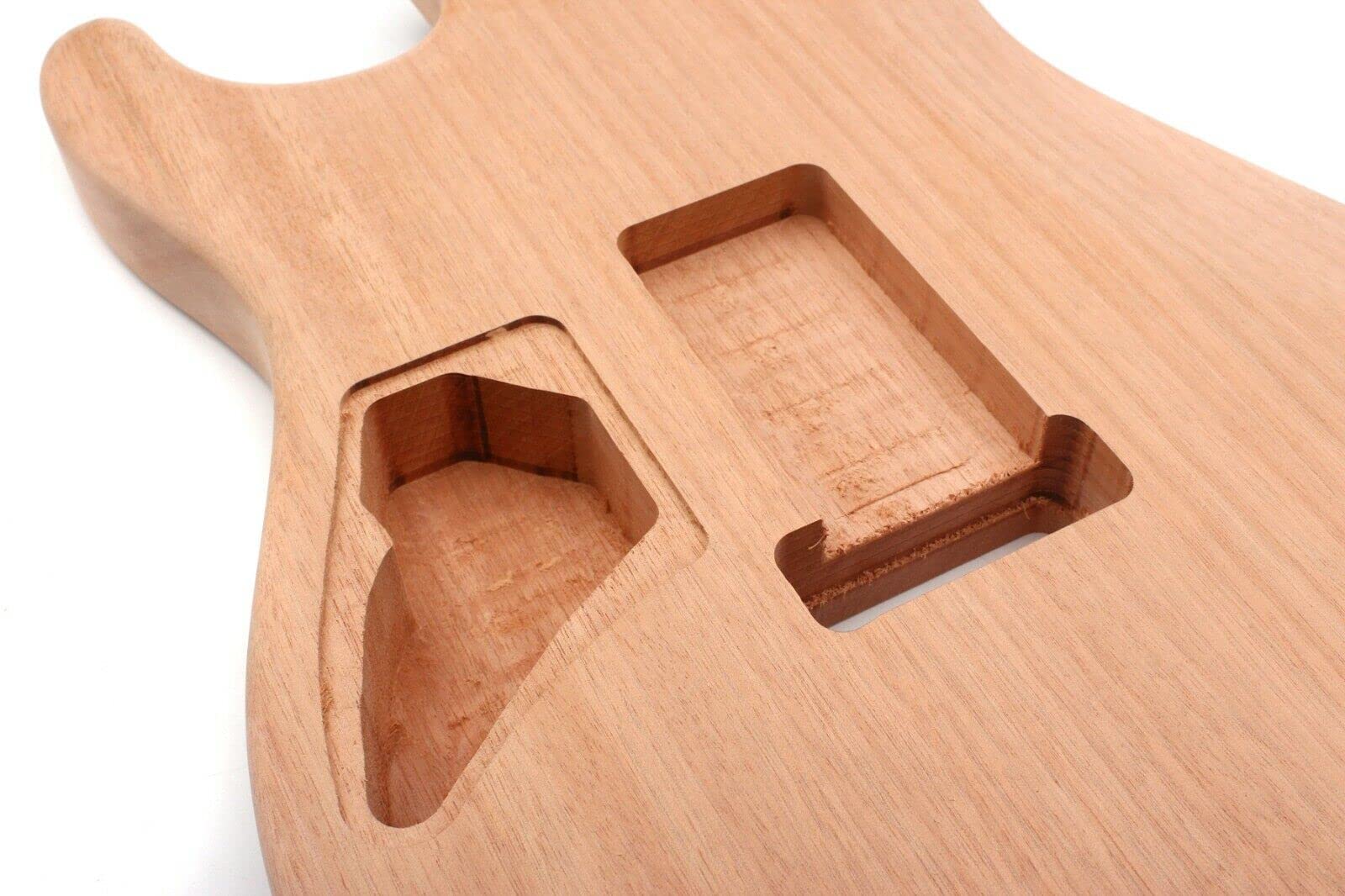 Unfinished Mahogany Electric Guitar Body Blank - HH Style DIY Kit for Custom Builds | Perfect for Musicians, Luthiers & Guitar Enthusiasts