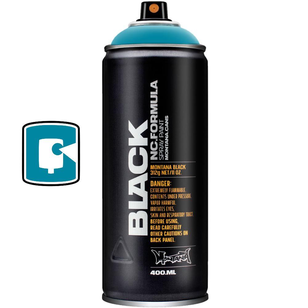 Montana Black Spray Paint 400ML - Premium Mermaid Color for Graffiti, Art & DIY Projects - Perfect for Walls, Canvas, Wood & Metal Surfaces