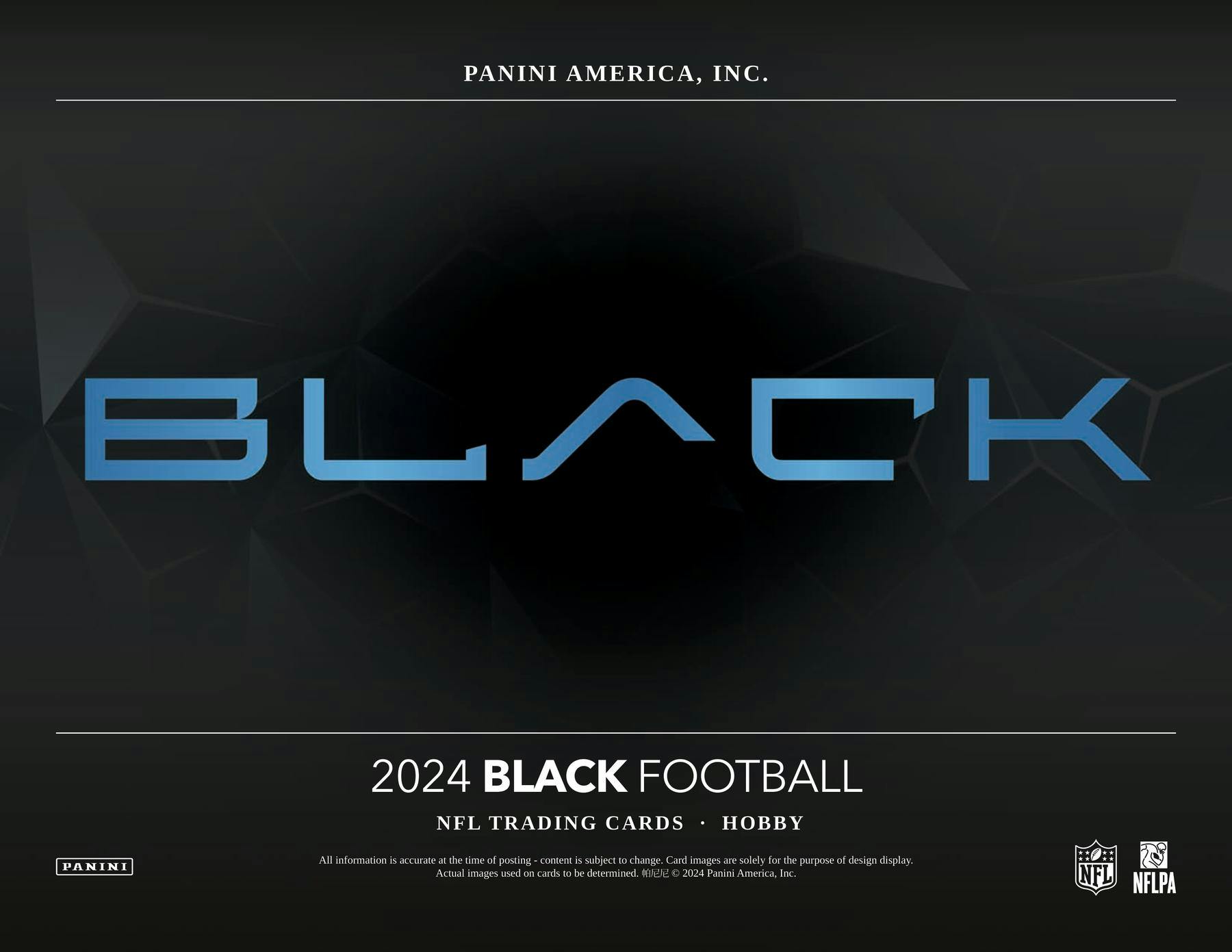 2024 Panini Black Football Hobby Box - Premium Collectible Trading Cards for NFL Fans | Perfect for Sports Memorabilia Collections & Fantasy Football Gifts