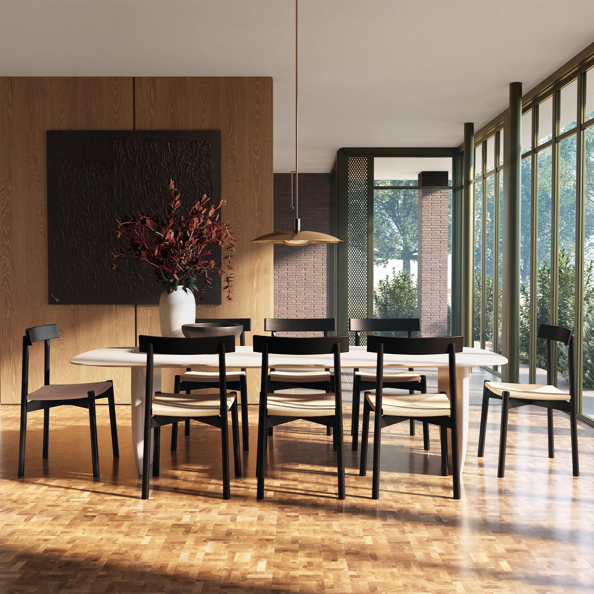 Hamm Dining Chair - Modern Wooden Dining Chair with Cushion, Comfortable & Stylish for Kitchen, Dining Room, and Home Decor