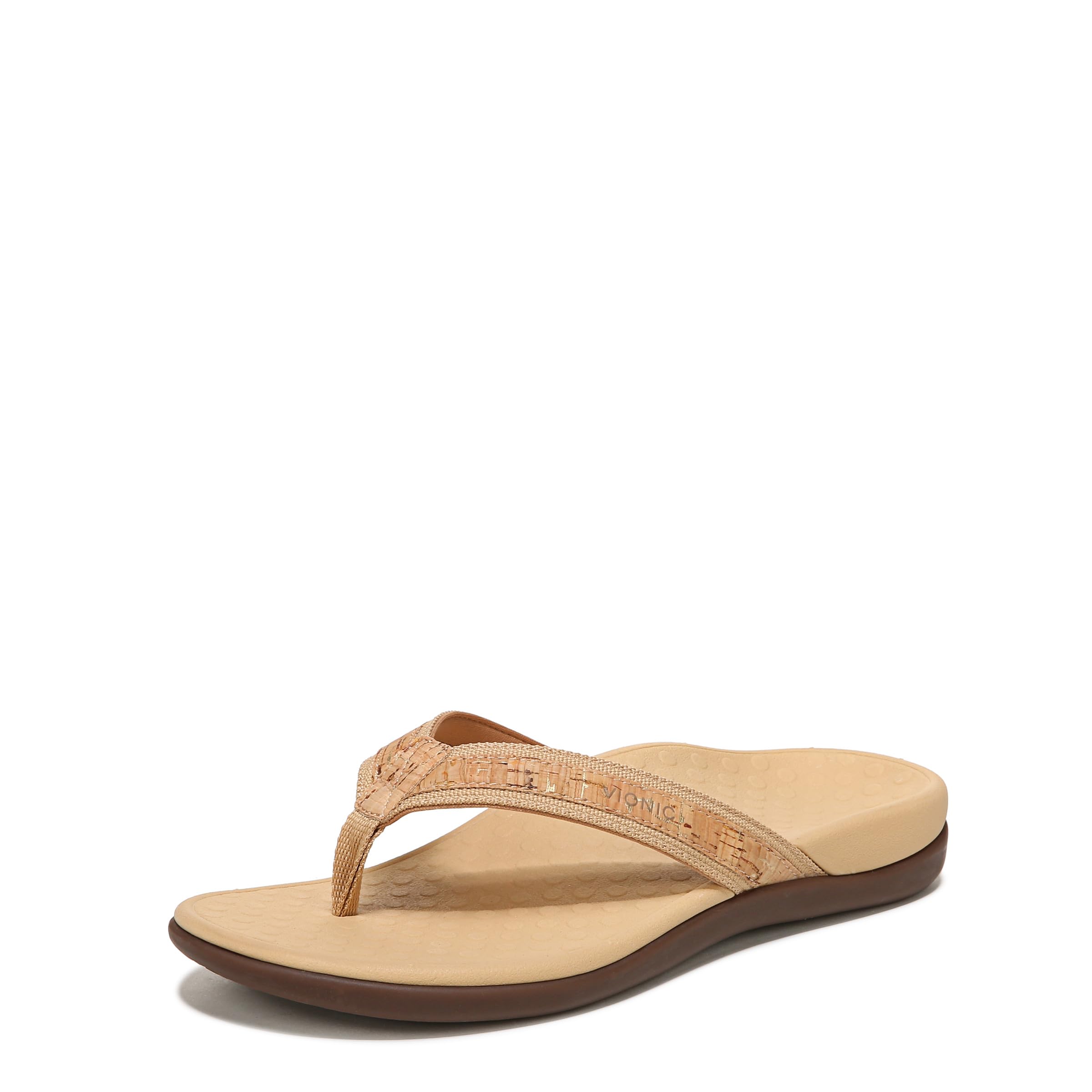 Vionic Women's Tide Toe Post Sandals - Comfortable Orthotic Support for Plantar Fasciitis & Heel Pain - Perfect for Beach, Pool & Summer Walking