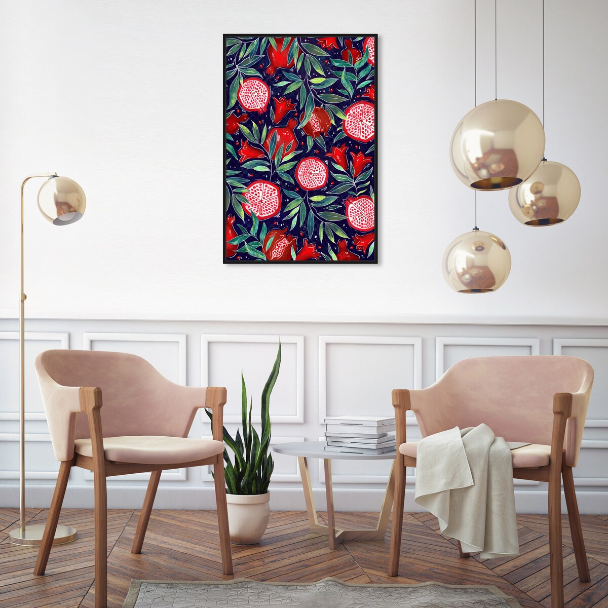 Blooming Tropical Flowers Framed Canvas Wall Art - White Cabin & Lodge Decor for Kitchen, Living Room, Bedroom - Perfect for Home, Office & Gift Giving
