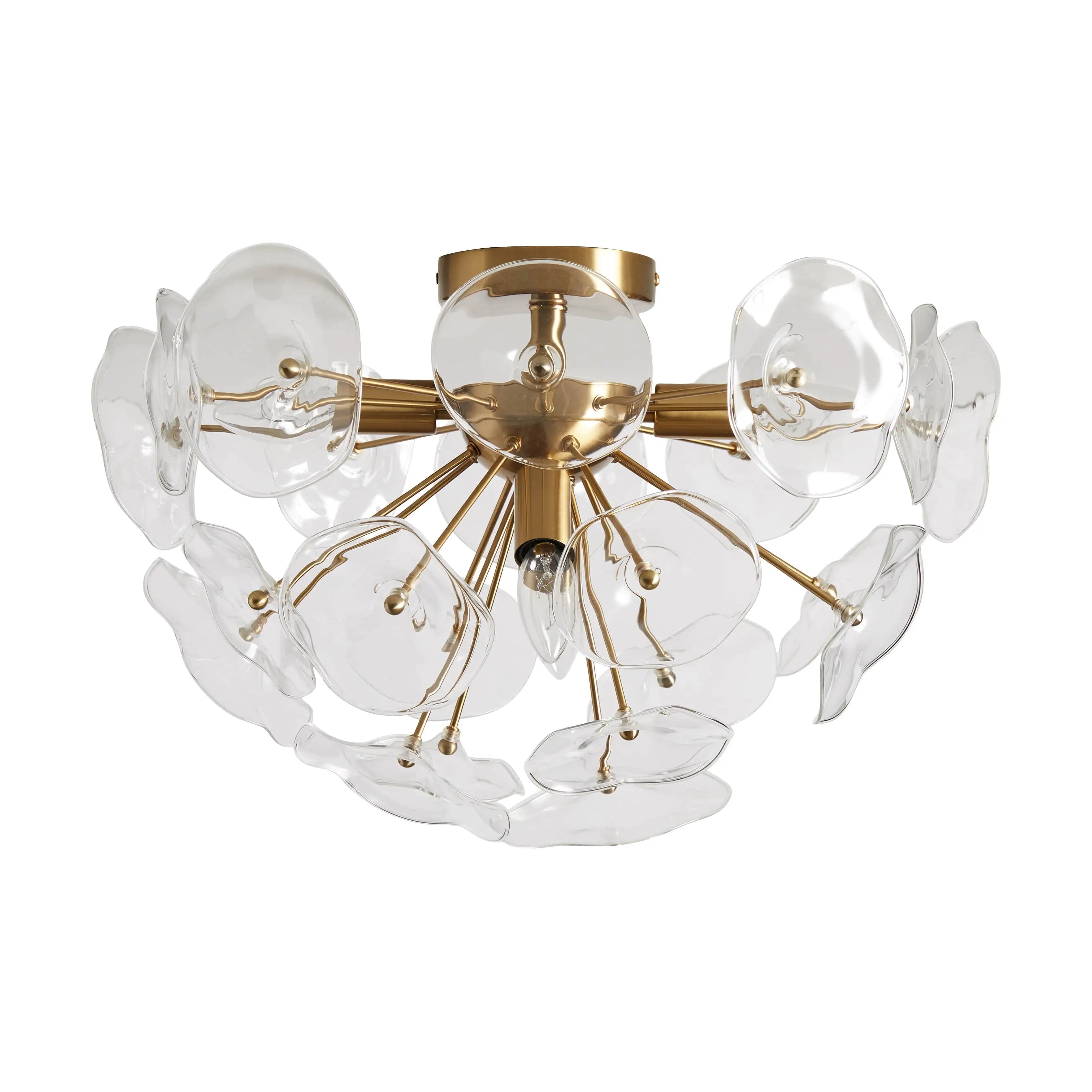Lily Flushmount Ceiling Light - Modern Floral LED Fixture for Bedroom, Hallway & Living Room - Energy Efficient Home Decor Lighting