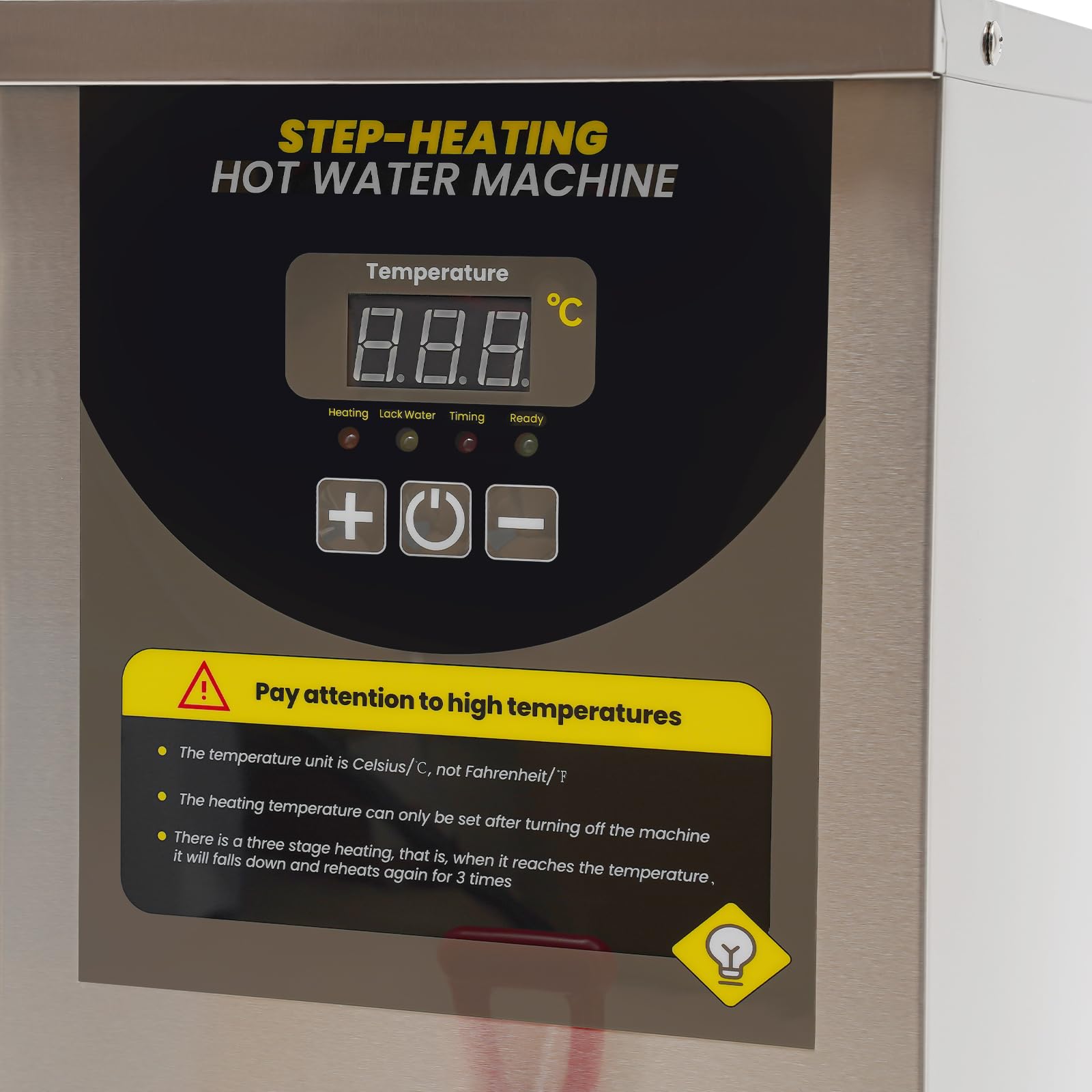 Commercial Hot Water Dispenser with Spigot - 9 Gallon/Hour Electric Water Boiler Warmer, 30-100℃ Adjustable Temperature, 2 Gallon Stainless Steel Hot Water Machine for Tea & Coffee Shops, Offices, Restaurants (Silver) - Perfect for Brewing Tea, Making Coffee, and Instant Noodles