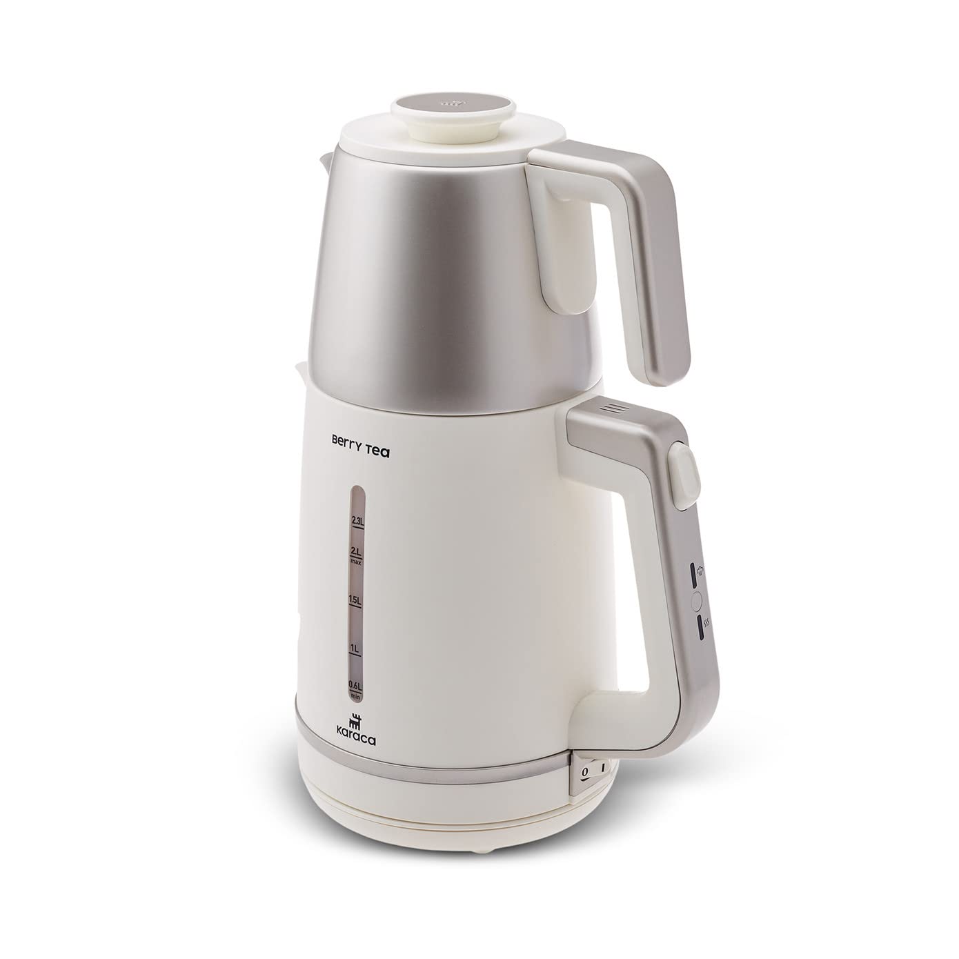 KARACA Berry Tea XL Turkish Tea Maker with Mulberry Kettle - Stainless Steel Tea Pot & Whistling Kettle for Traditional Turkish Tea | Perfect for Home, Office & Tea Ceremonies