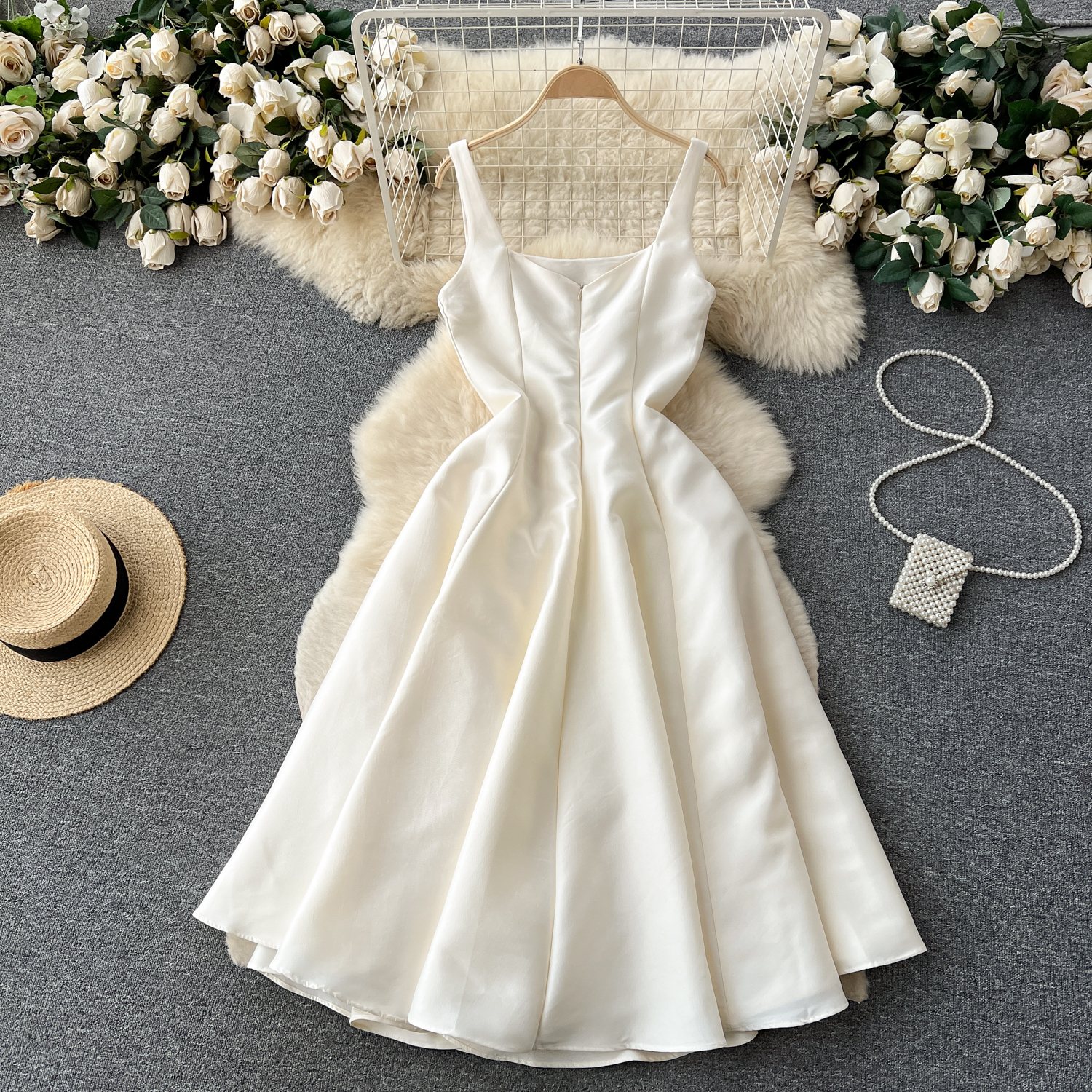 French Style Sleeveless Vest Dress for Women - Summer Elegant Homecoming Dress 1231 | Perfect for Weddings, Parties & Casual Outings
