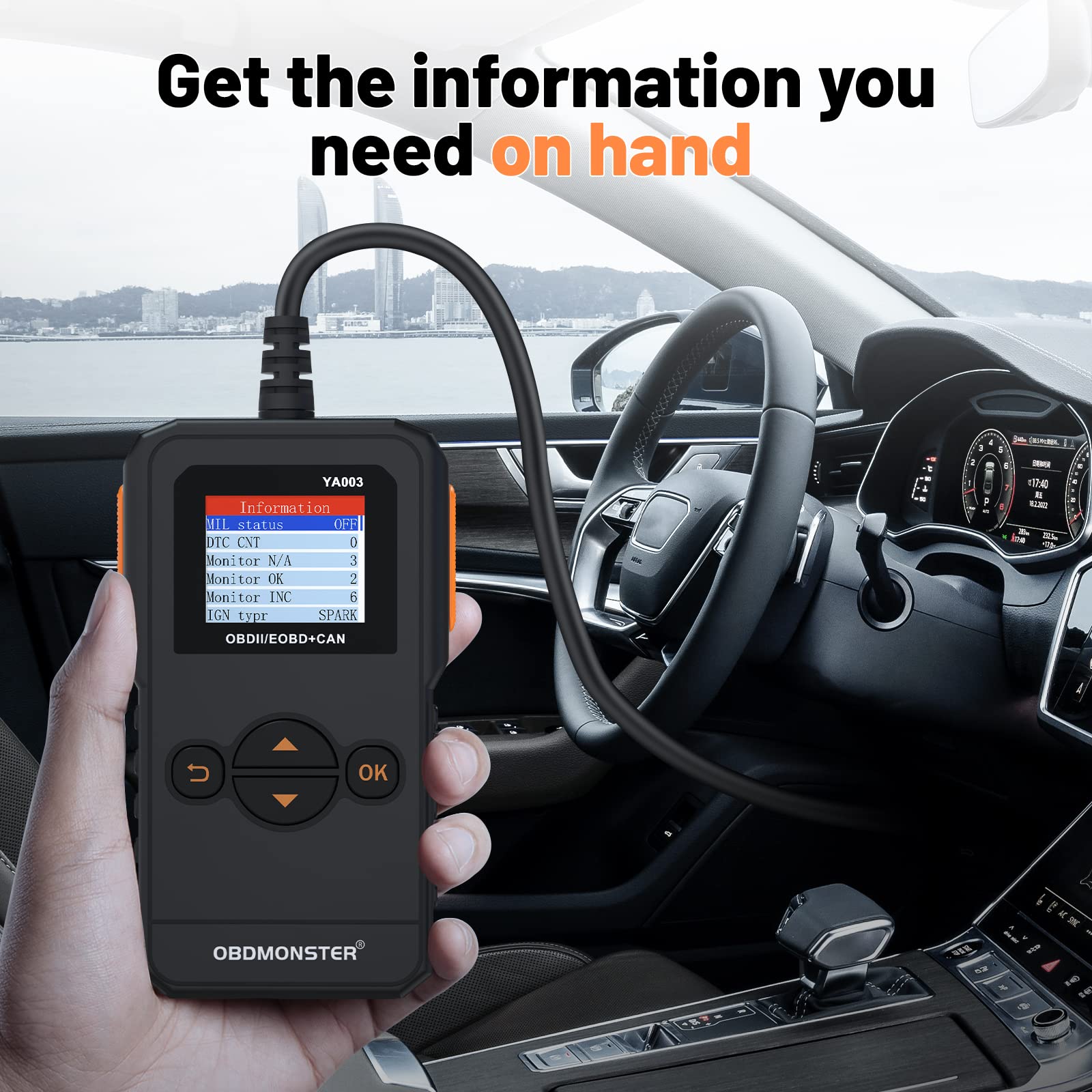 Universal OBD2 Scanner & 12V Ignition Timing Light Tool - Car Engine Diagnostic Code Reader for Mechanics & DIY Auto Repair (Works with Most Vehicles) - Perfect for Troubleshooting Check Engine Lights & Tuning Performance