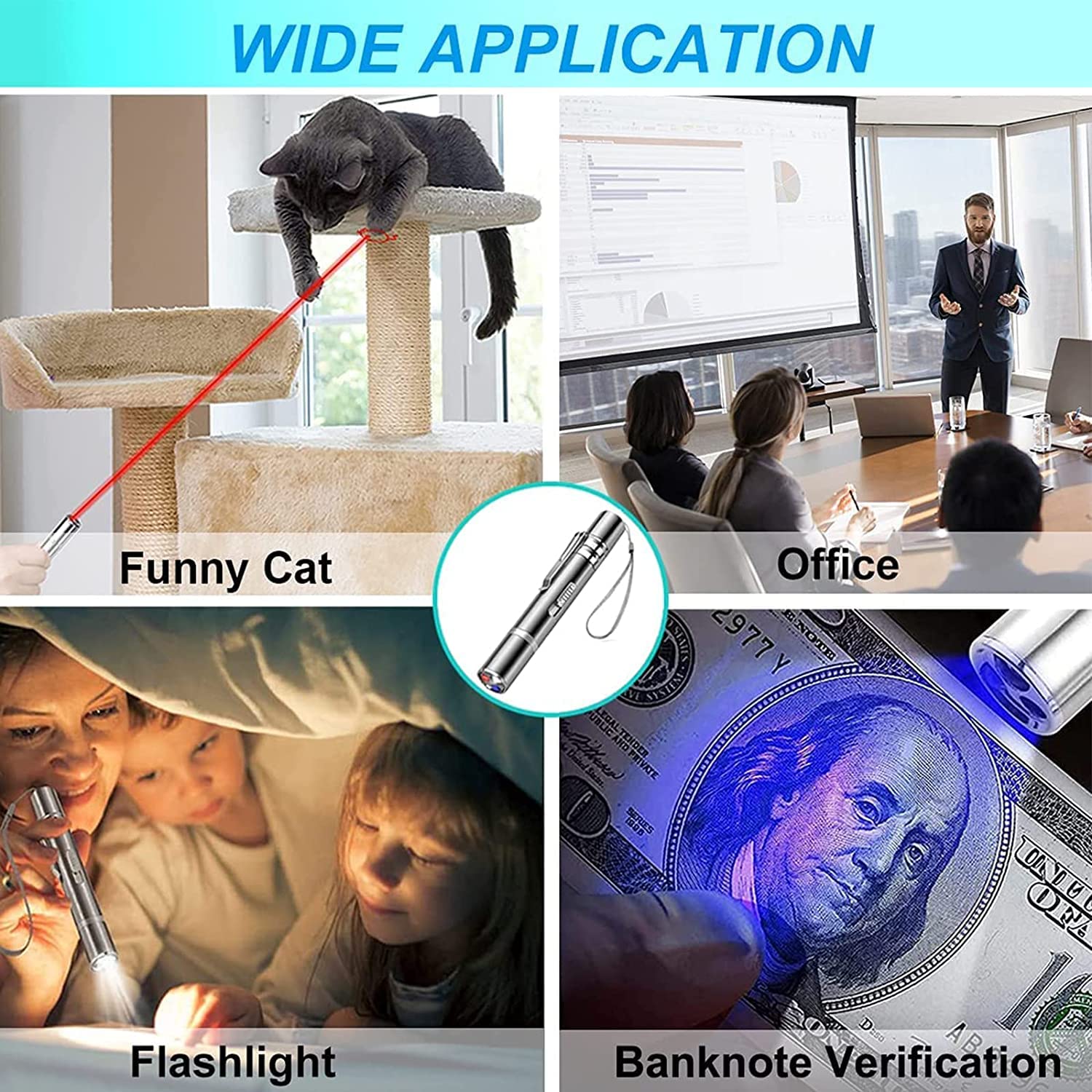 7-in-1 Interactive Cat Toys with 3 LED Light Modes, Fun Kitten Chaser Toy for Indoor Cats, Exercise & Training Tool, Silver Iron Box Packaging - Perfect for Playtime & Bonding