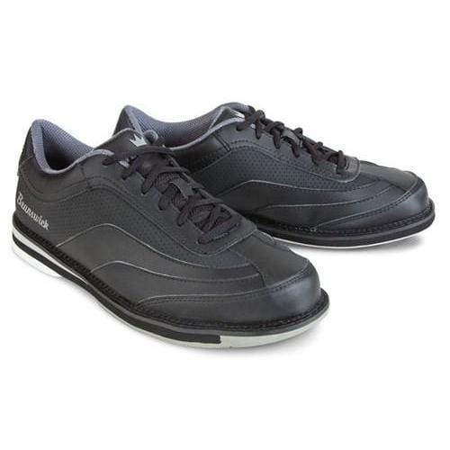 Brunswick Men's Rampage Interchangeable Black Left-Hand Bowling Shoes - Perfect for League Play & Tournament Bowling