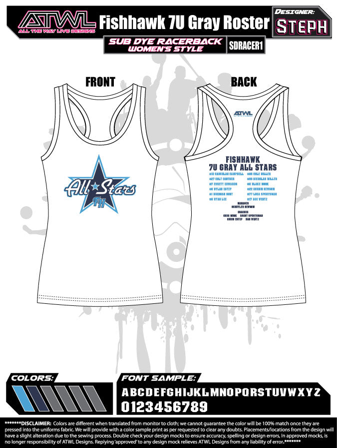 Fishhawk 7U Gray Roster Shirts - Youth Baseball Jerseys for Team Uniforms & Sports Events - Comfortable Athletic Performance Shirts for Kids Baseball Games & Practices