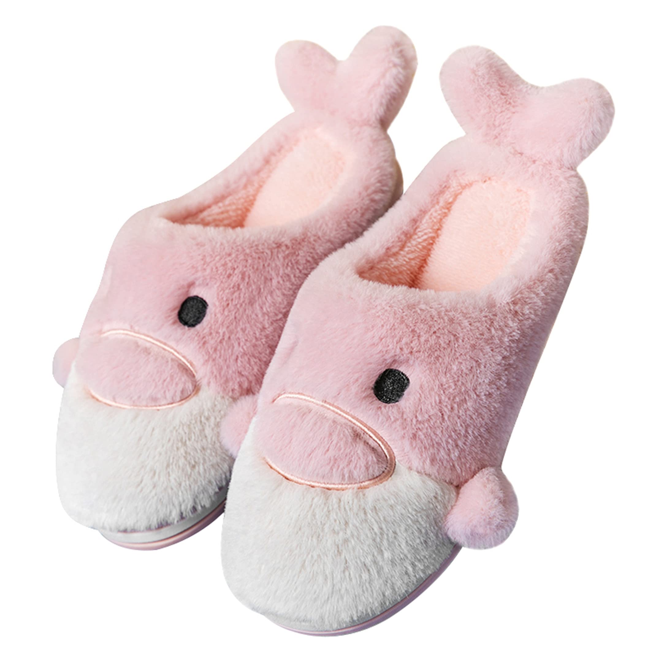 YILANLAN Women's & Men's Cartoon Animal Slippers - Warm Winter Fish Design House Shoes for Indoor Comfort - Perfect for Home, Lounge & Gift Giving