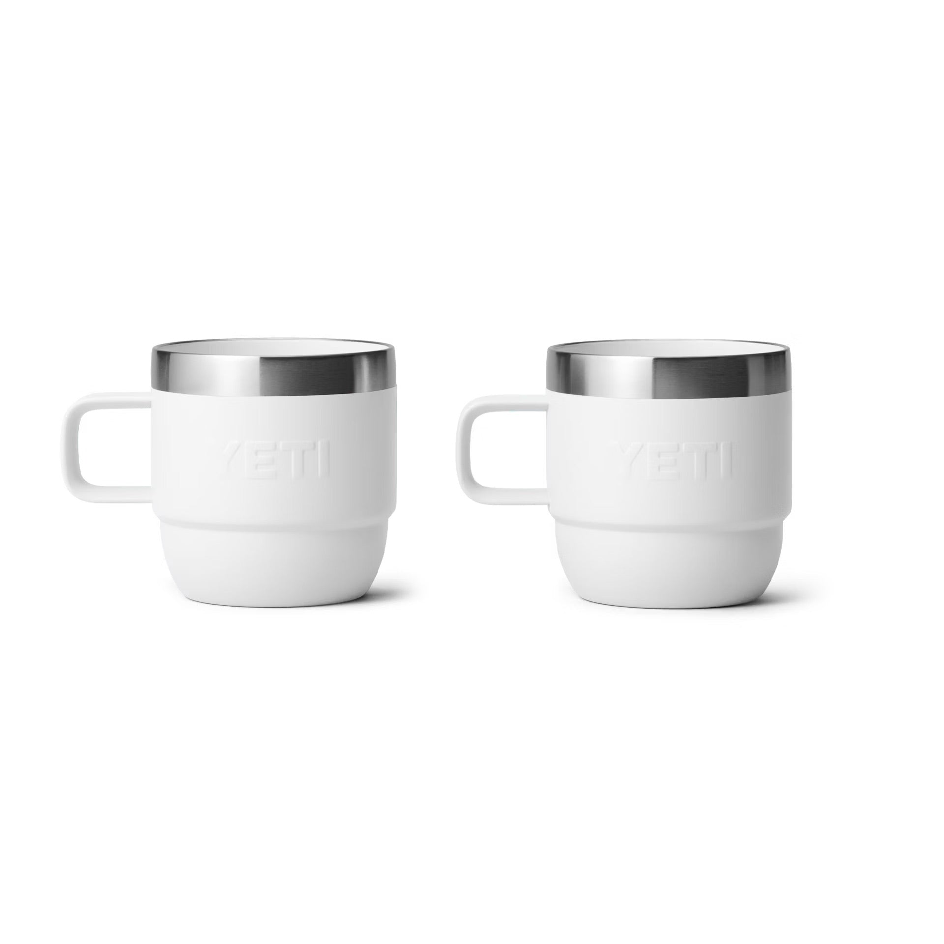 Rambler 6 oz Stackable Mugs (2 Pack) - Insulated Stainless Steel Camping Cups for Coffee, Tea & Outdoor Adventures - Perfect for Hiking, Picnics & Travel