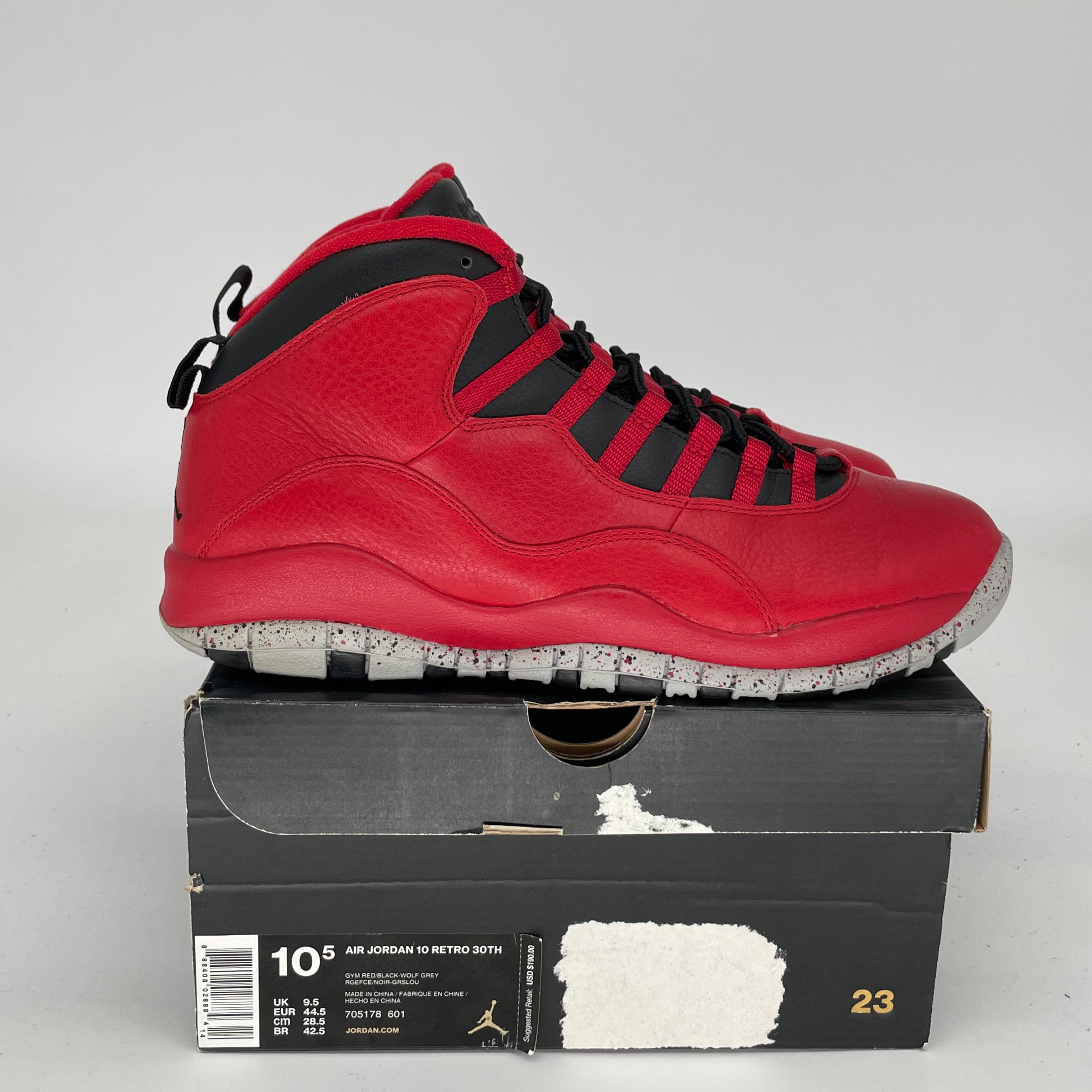 AIR JORDAN 10 BULLS OVER BROADWAY Men's Basketball Shoes Size 10.5 - 705178-601 | Retro Sneakers for Streetwear & Sports Performance