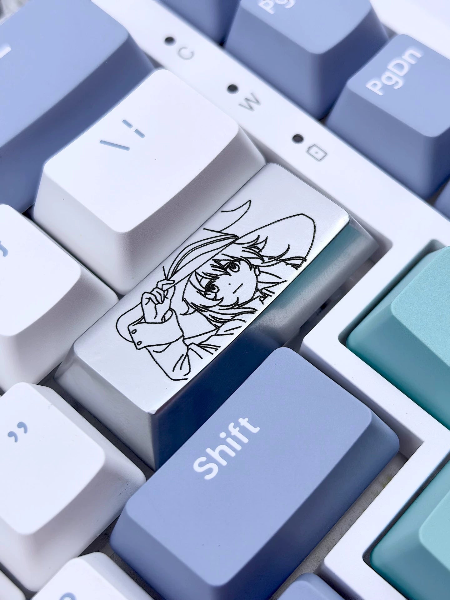 Mushoku Tensei Roxy 2.25U Zinc Alloy Custom Keycaps - Anime Themed Metal Keycaps for Mechanical Keyboards - Perfect for Gaming, Typing & Anime Fans Collection