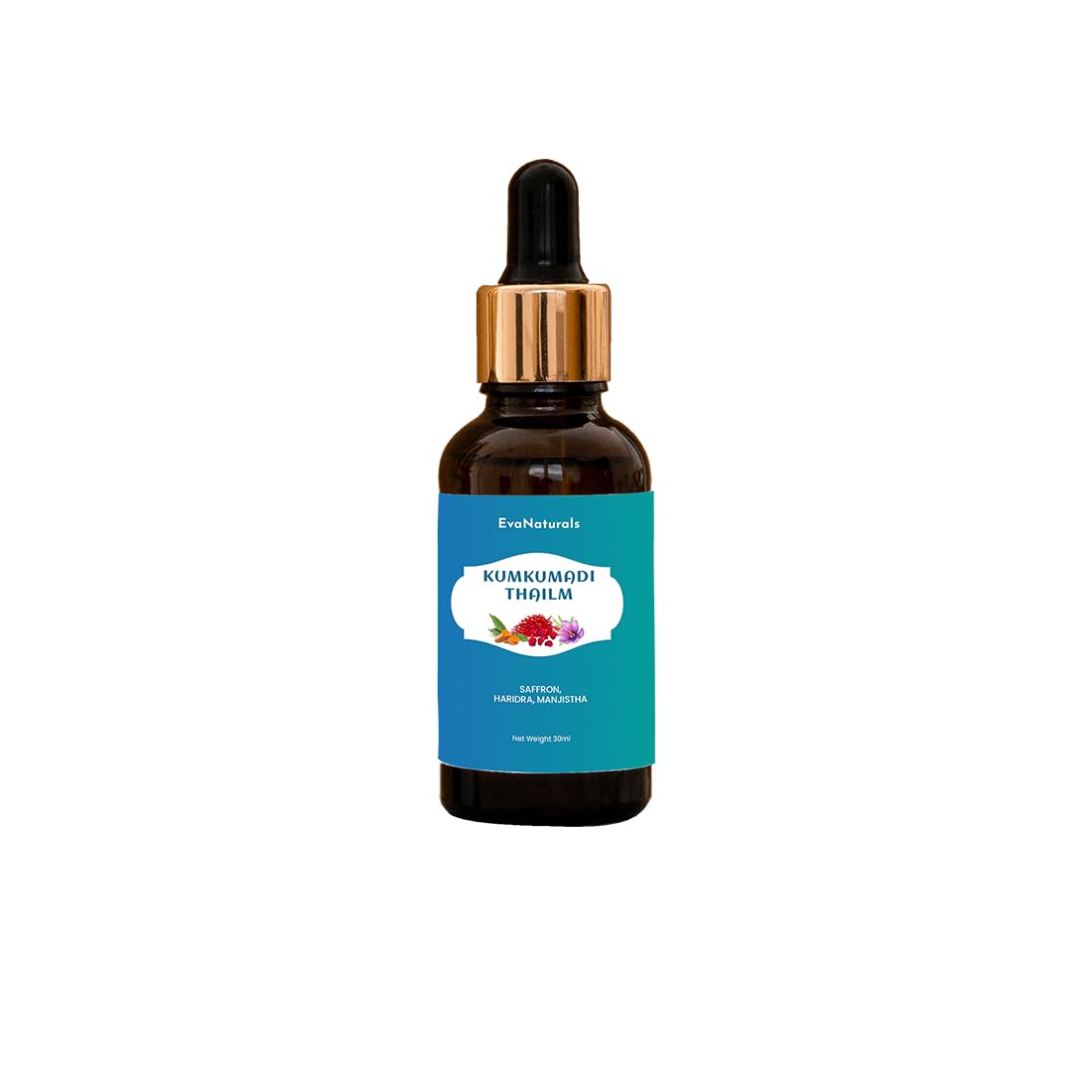 EvaNaturals Kumkumadi Tailam - 30ml Ayurvedic Face Oil for Skin Whitening, Brightening, Anti-Aging & Texture Improvement | Natural Herbal Beauty Treatment for Glowing Skin | Perfect for Night Routine & Dry Skin Care