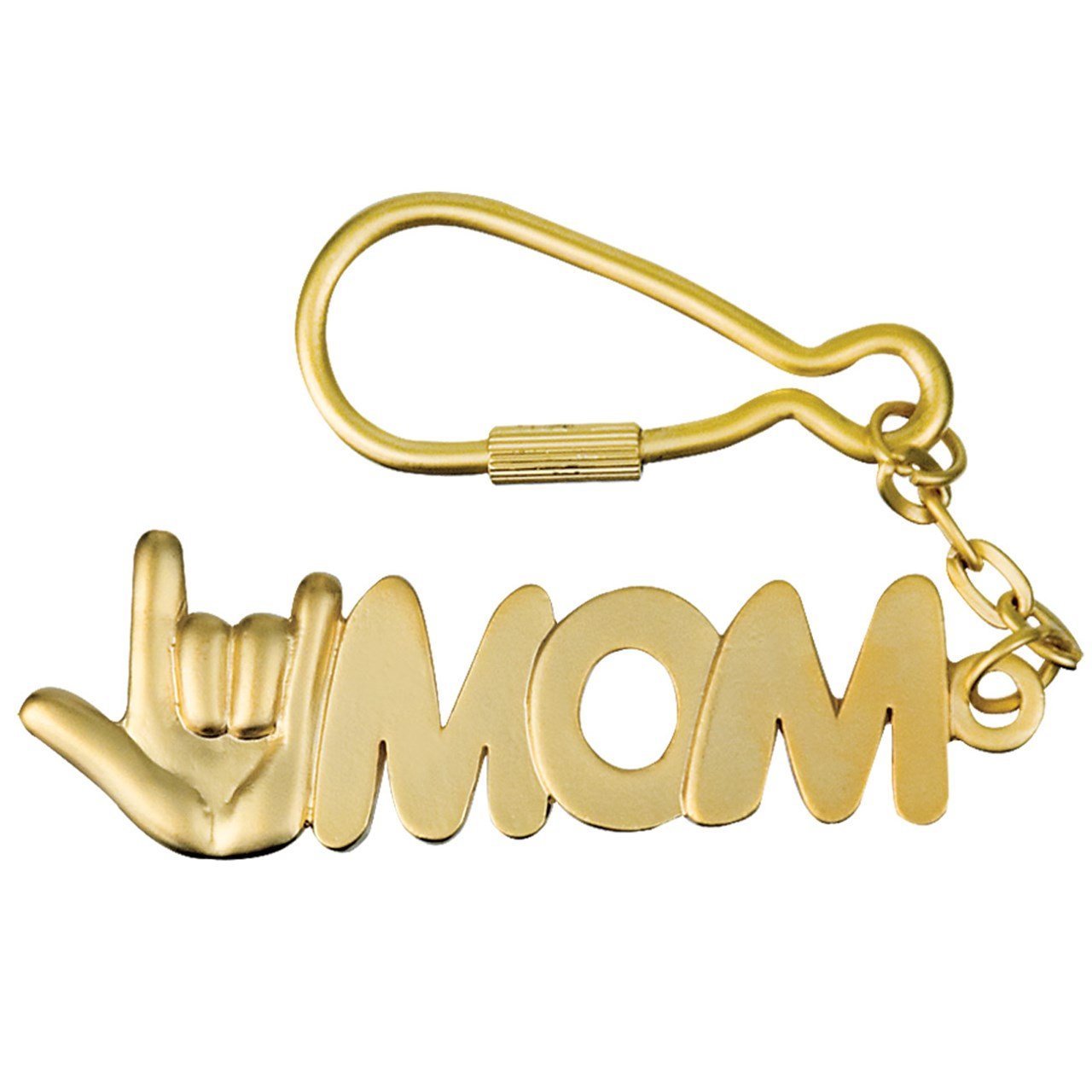 I Love You Mom Keychain - Matte Gold Plated Gift for Mother's Day, Birthday, Anniversary | Perfect for Keyrings, Bags, and Everyday Carry