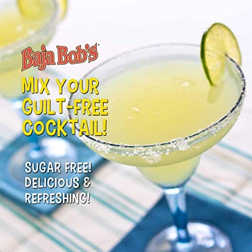 Baja Bob's Sugar Free Sweet and Sour Mix - 32 oz Cocktail Mixer for Margaritas, Whiskey Sours & Mocktails | Low-Calorie Drink Mixer for Parties & Home Bars