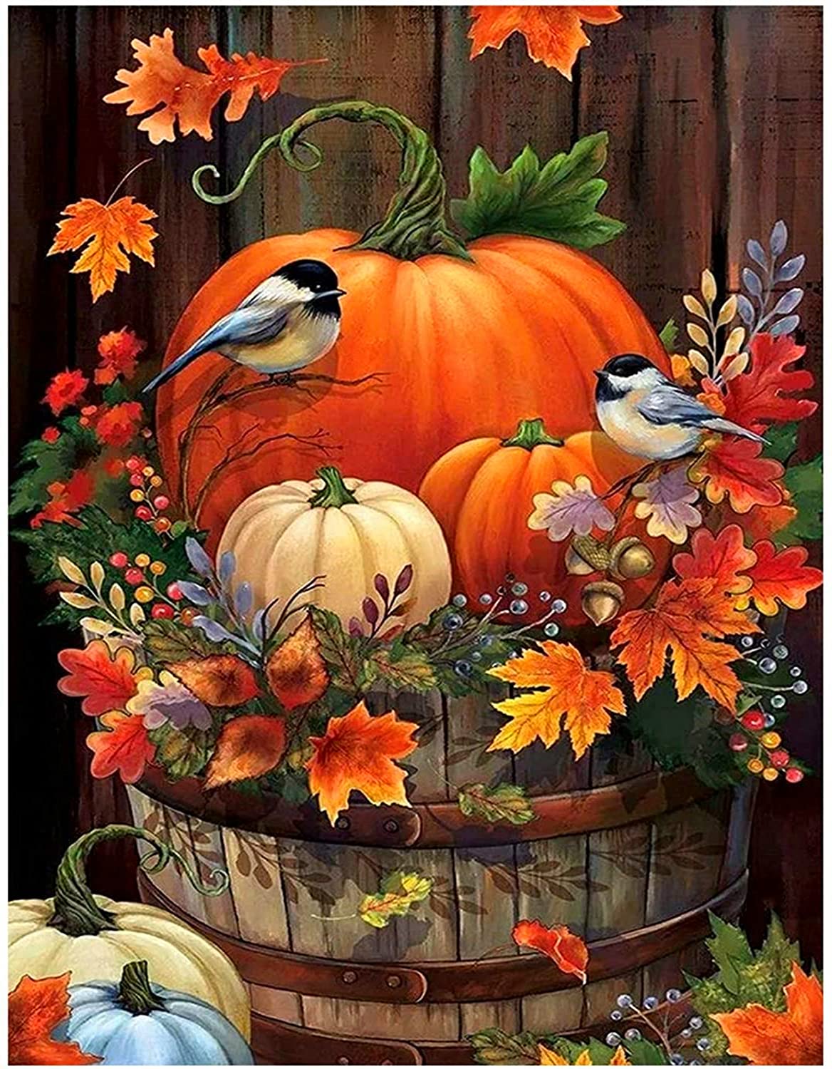 ACIOPPL Paint by Numbers Kit for Adults & Kids - Halloween DIY Acrylic Painting with Spiritual Birds & Maple Leaf (16x20 inch) - Thanksgiving Home Wall Decor, Arts & Crafts Gift for Beginners - Perfect for Relaxation, Stress Relief & Holiday Decorations