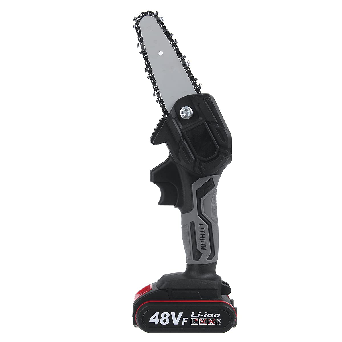 1200W 48V Cordless Electric Chain Saw - 4 Inch Mini Handheld Chainsaw with Rechargeable Battery for Woodworking, Garden Tree Trimming & DIY Projects