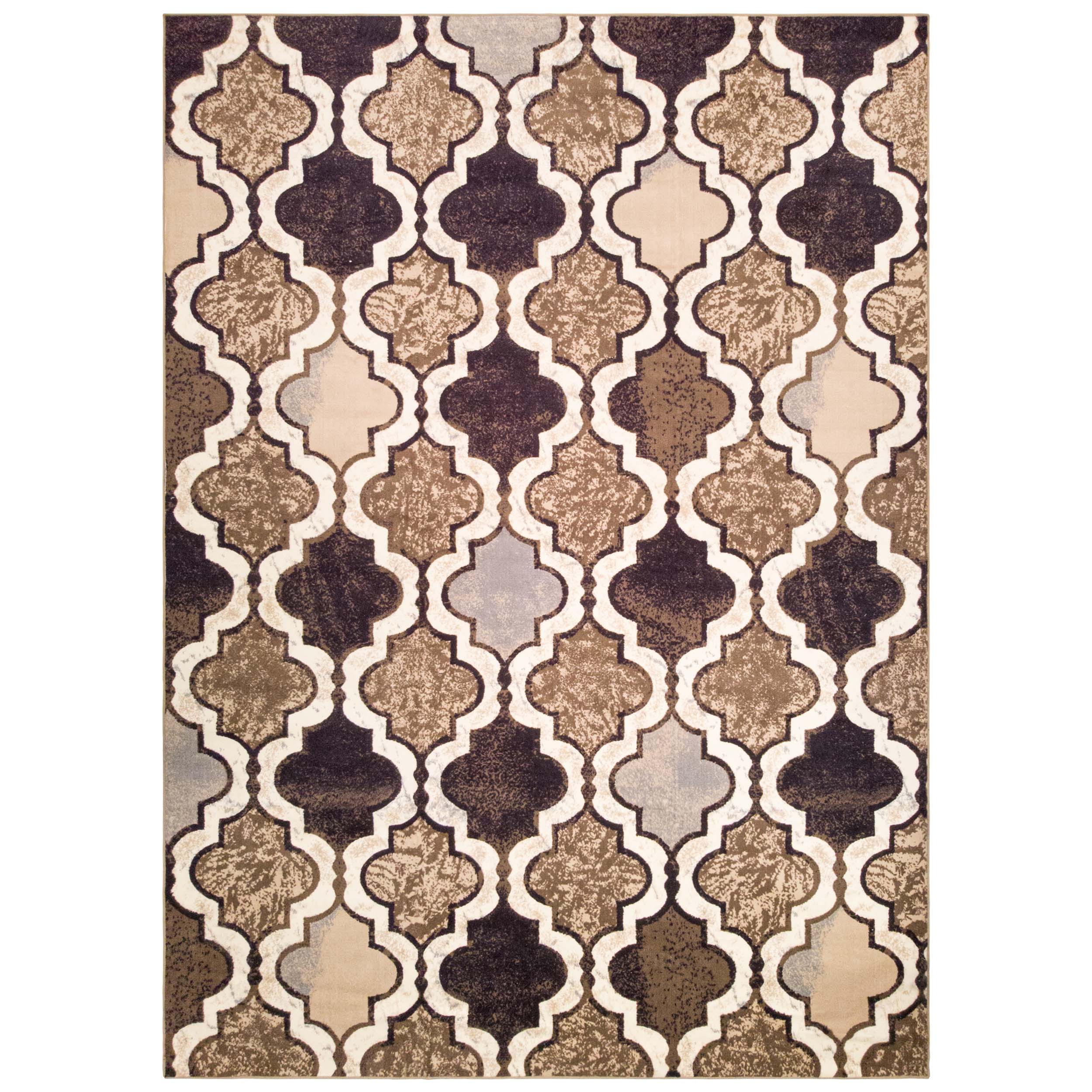 Viking Contemporary Geometric Trellis Non-Slip Indoor Area Rug - Soft Modern Floor Carpet for Living Room, Bedroom, Nursery & Home Decor