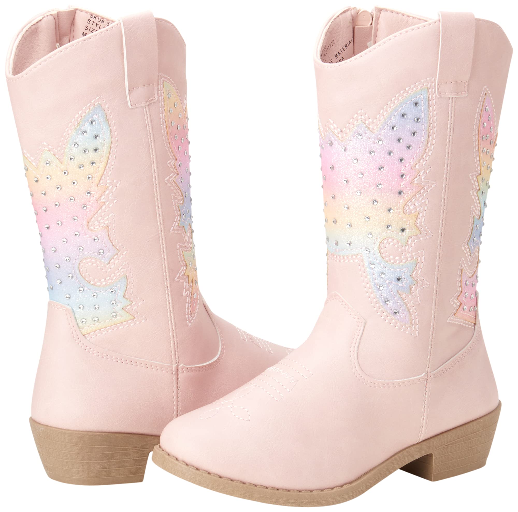 Girls' Western Cowboy Boots for Toddlers - Comfortable & Stylish Kids Cowgirl Boots for Western Rodeo, Party & Dress Up Play