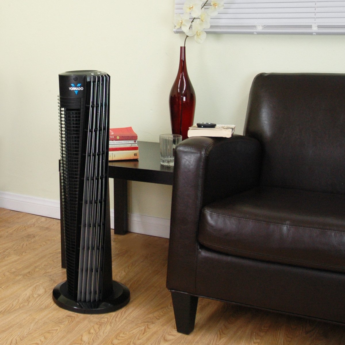 Vornado 153 32-Inch Tower Circulator Fan - Powerful Airflow, Quiet Operation, Energy Efficient, Black - Perfect for Bedroom, Living Room & Office Cooling
