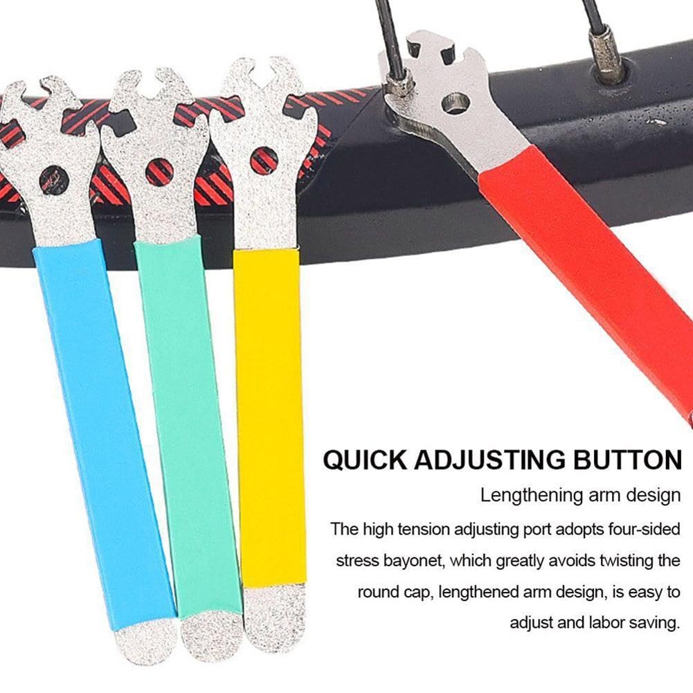 **Bike Spoke Pedal Wrench - Anti-Slip Bicycle Wheel Rim Spanner Tool for Road & Mountain Bikes - Portable Bike Repair Kit for Tire Adjustments & Maintenance**    *(Perfect for On-the-Go Cyclists, DIY Bike Repairs, and Professional Mechanics)*