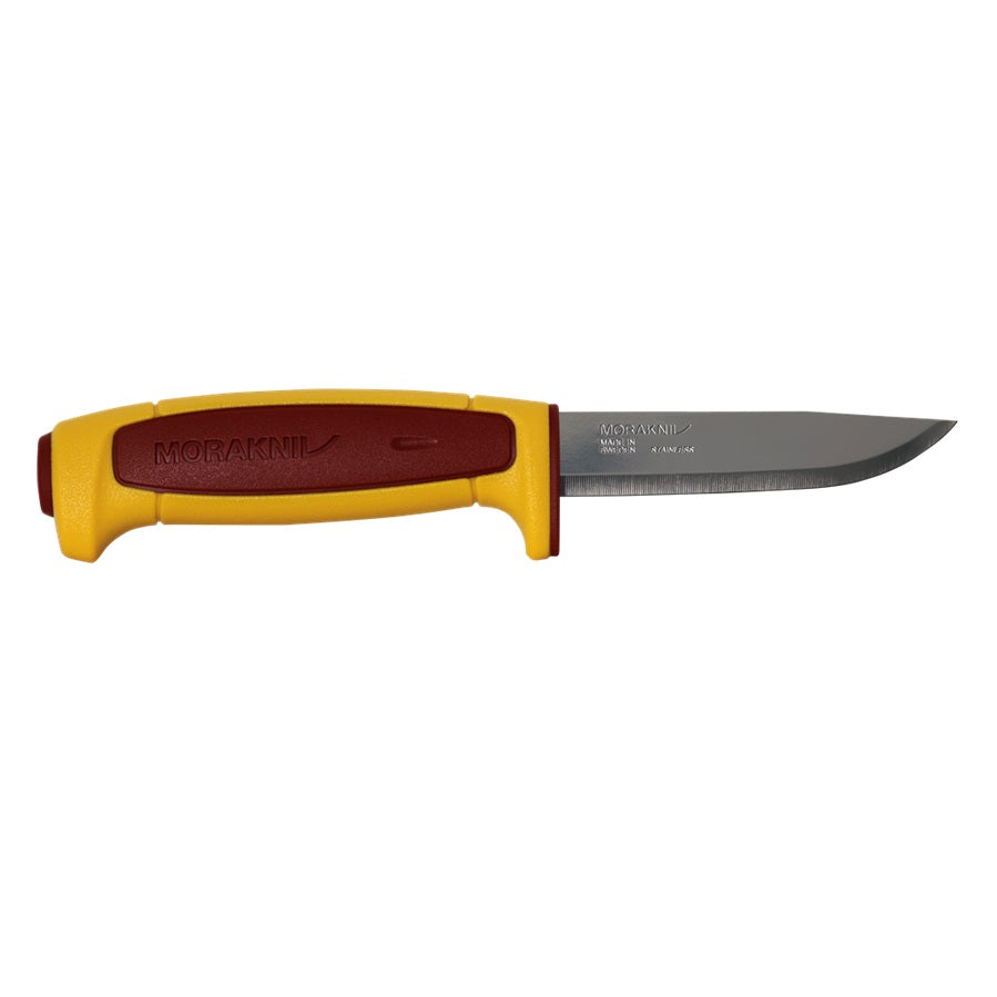 MoraKniv Basic 546 (S) - High Carbon Steel Outdoor Knife for Camping, Hiking & Bushcraft - Durable Fixed Blade Survival Knife with Sheath