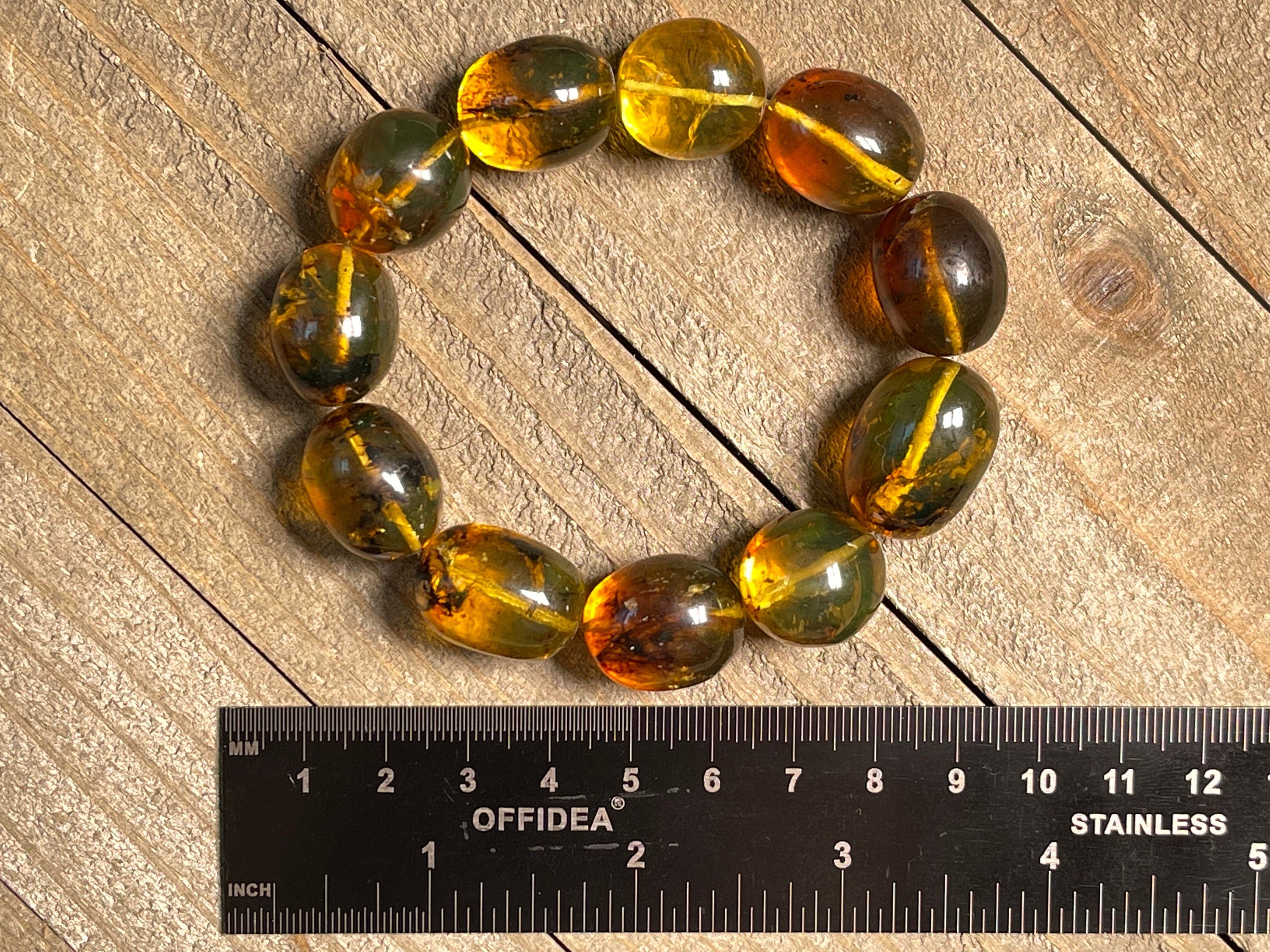 Handmade Mexican Amber Crystal Beaded Bracelet - Natural Healing Stones for Women, Spiritual Jewelry Gift for Meditation & Positive Energy