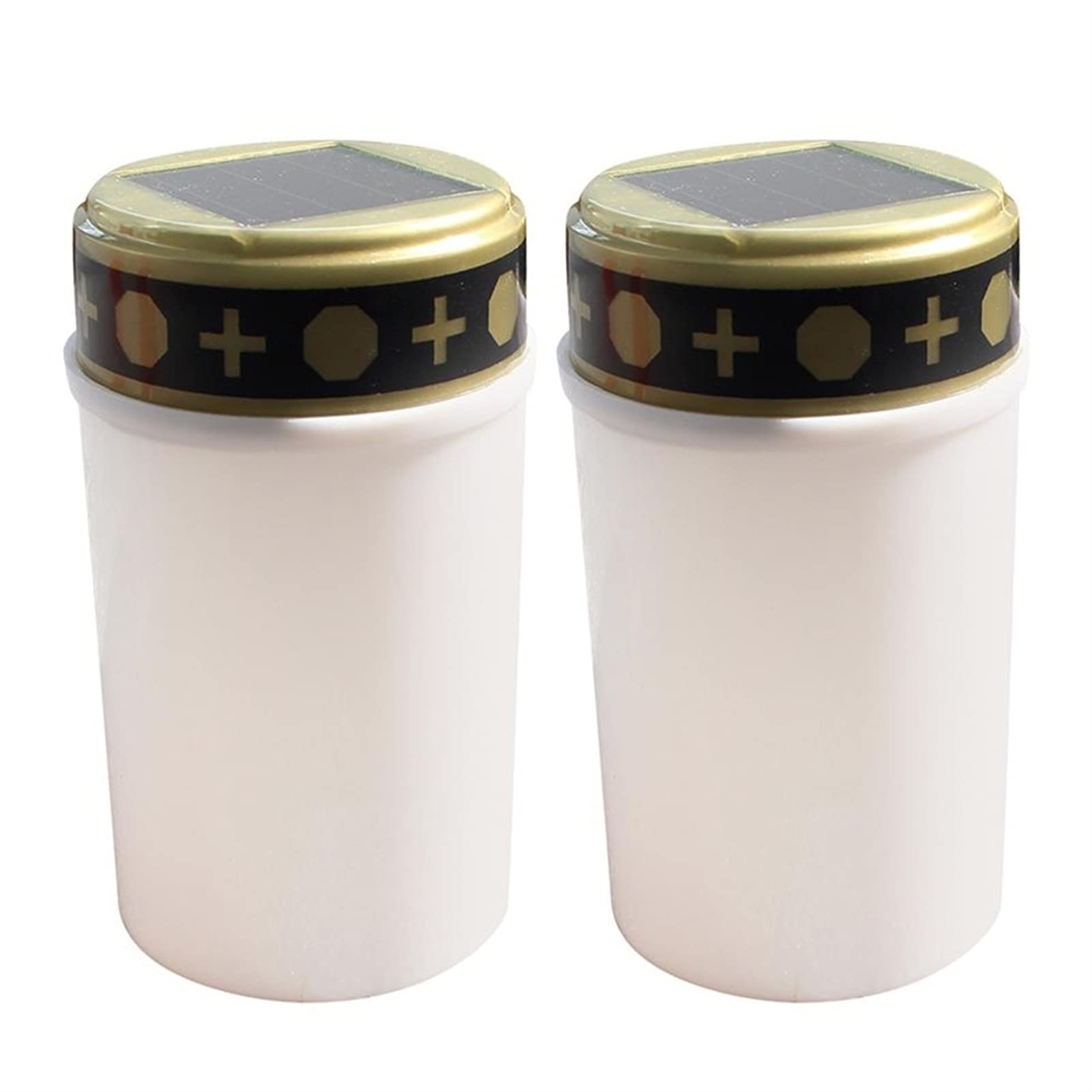 Solar LED Flameless Candles - Waterproof Outdoor Memorial Lights for Cemetery, Graves & Rituals | Energy-Saving, Safe Electronic Tea Lights | Perfect for Home Decor, Weddings & Special Occasions (White)