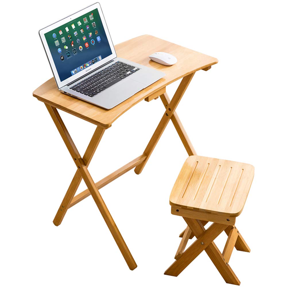 Foldable Desk with Stool - Portable Laptop Table for Home & Office Use