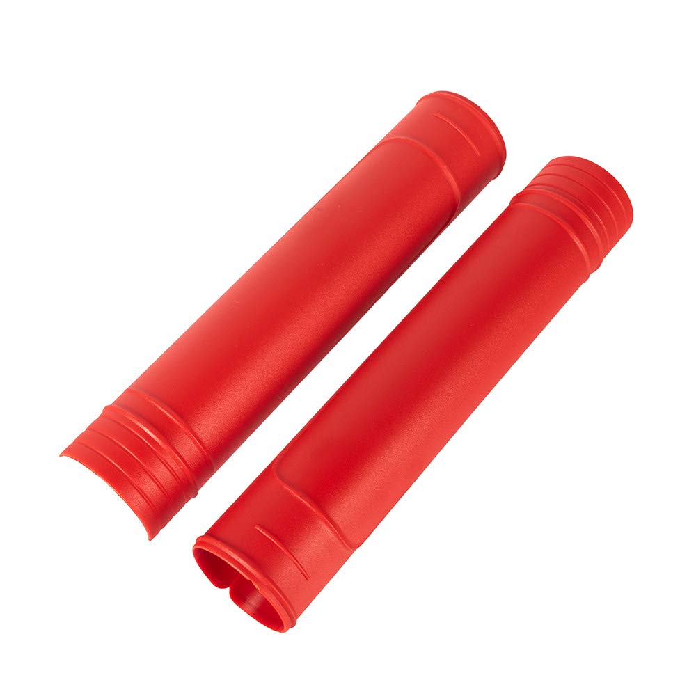 High Impact Resistance Motorcycle Upper Fork Guards - Durable Plastic Wraps for Dirt Bikes (Yamaha, Kawasaki, Husqvarna) - Red | Off-Road Protection & Enhanced Bike Safety