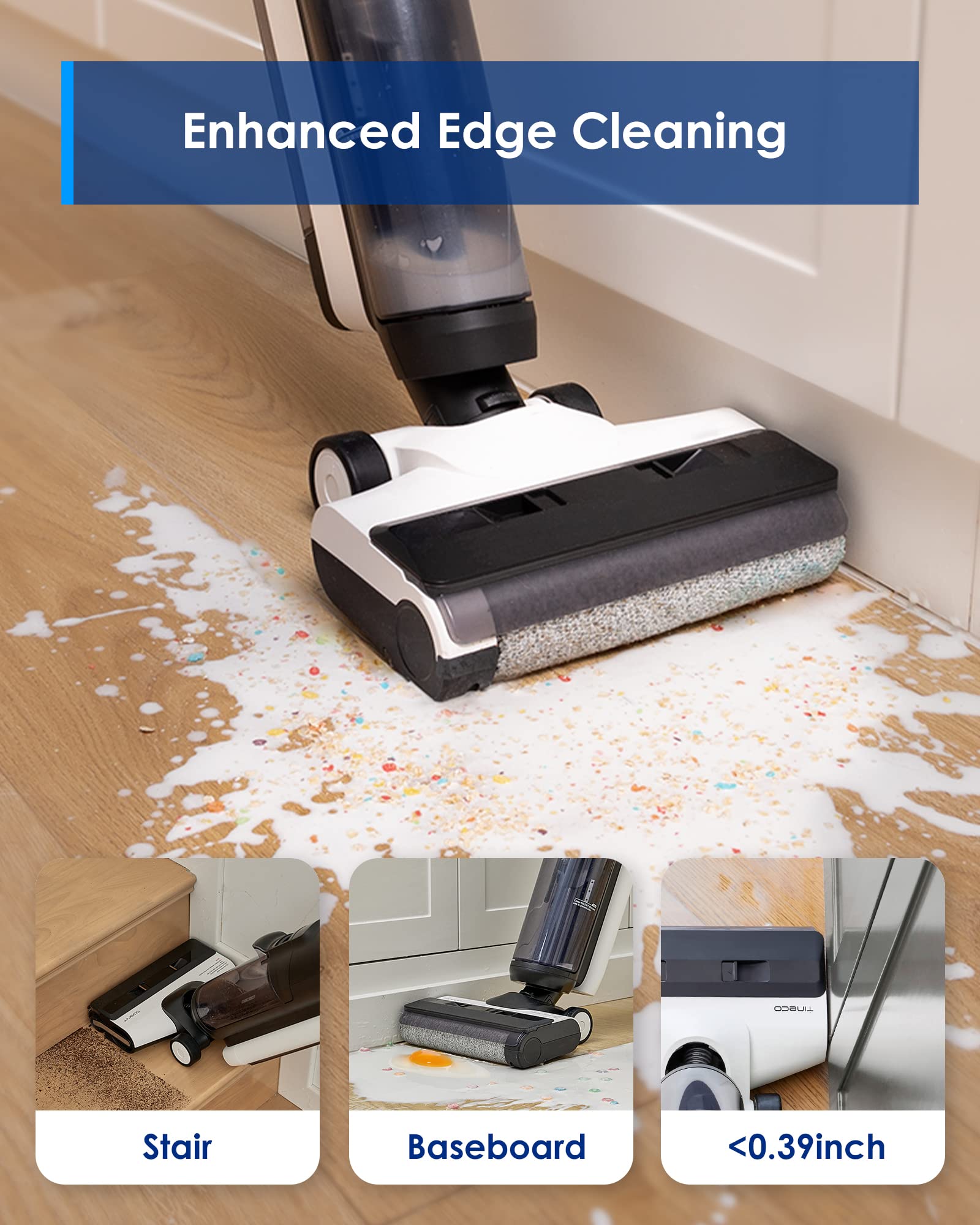 Tineco S5 Cordless Wet Dry Vacuum Cleaner & Mop - Lightweight for Multi-Surface Cleaning at Home