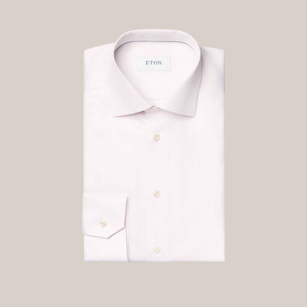 ETON Men's Twill Contemporary Fit Single Cuff Dress Shirt in Pink - Perfect for Business Meetings & Formal Occasions