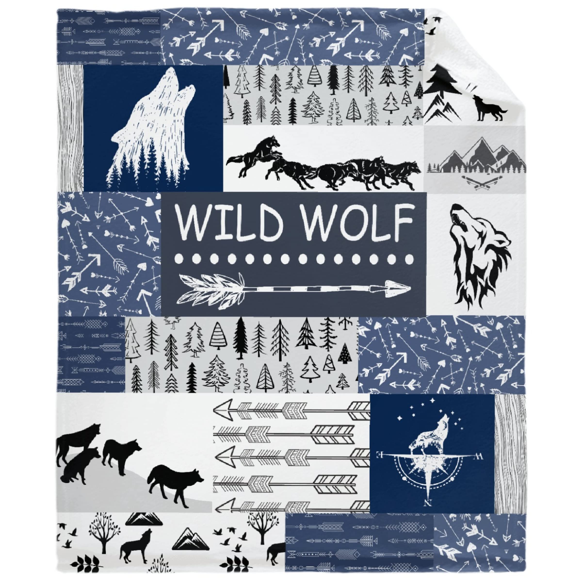 Premium Wild Wolf Flannel Throw Blanket - Ultra Soft King Size (120