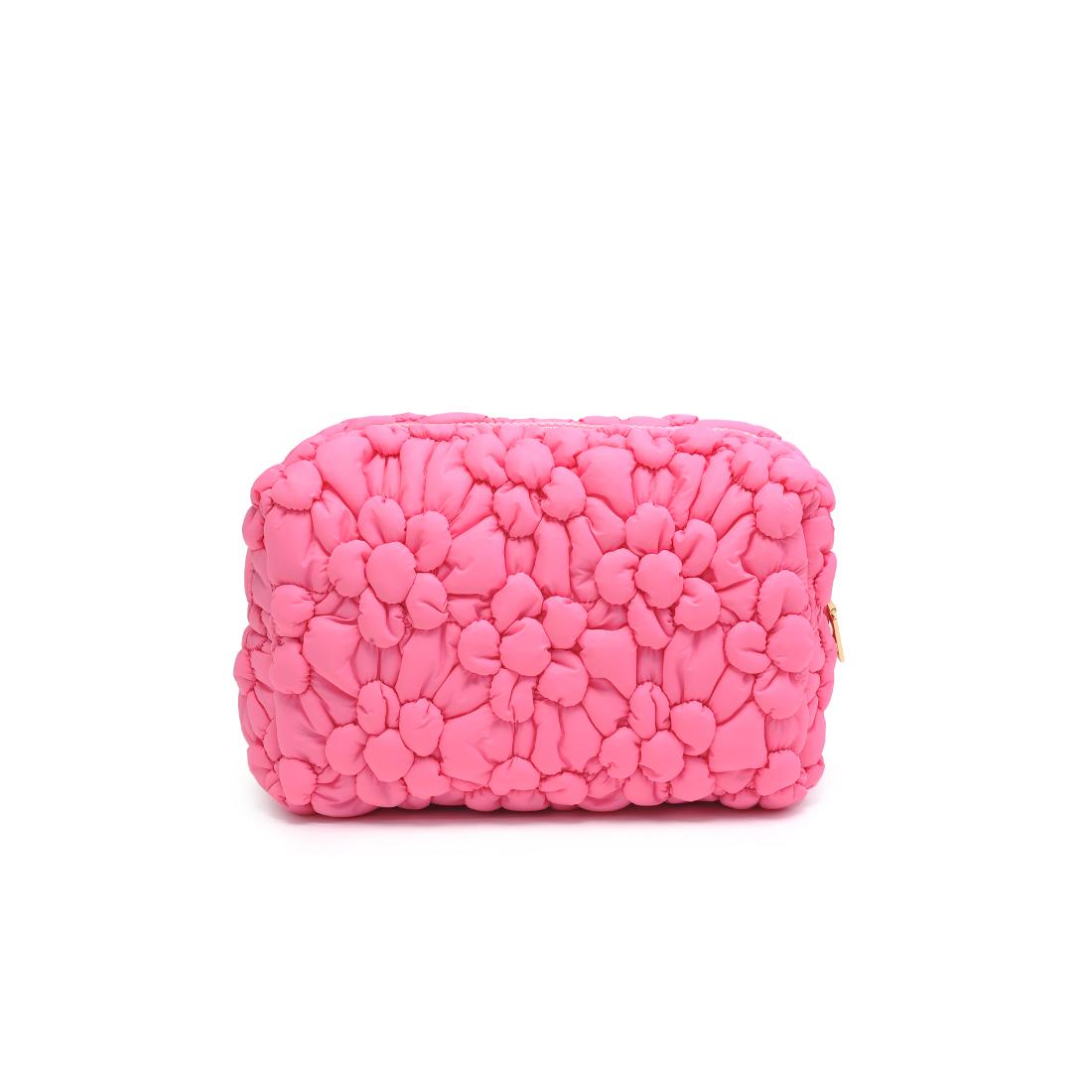 Flora Pop Nylon Cosmetic Pouch - Waterproof Makeup Bag for Travel, Gym & Daily Essentials | Compact Organizer for Toiletries, Brushes & Beauty Products