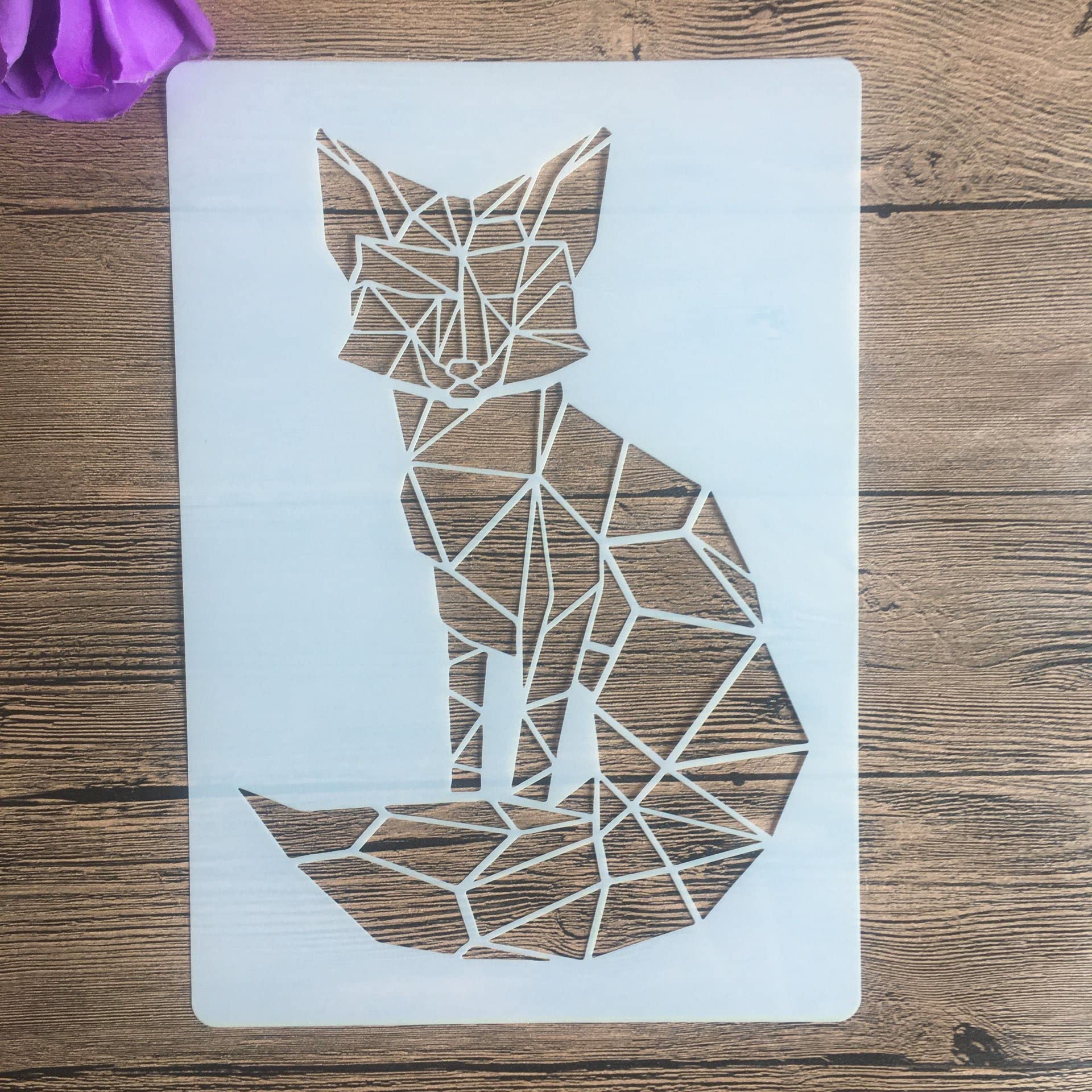 A4 29x21cm Plastic Stencil for DIY Wall Painting, Scrapbooking, Card Making - Animal Cat Mandala Design for Coloring, Embossing & Album Decoration | Perfect for Art Projects, Home Decor & Crafting
