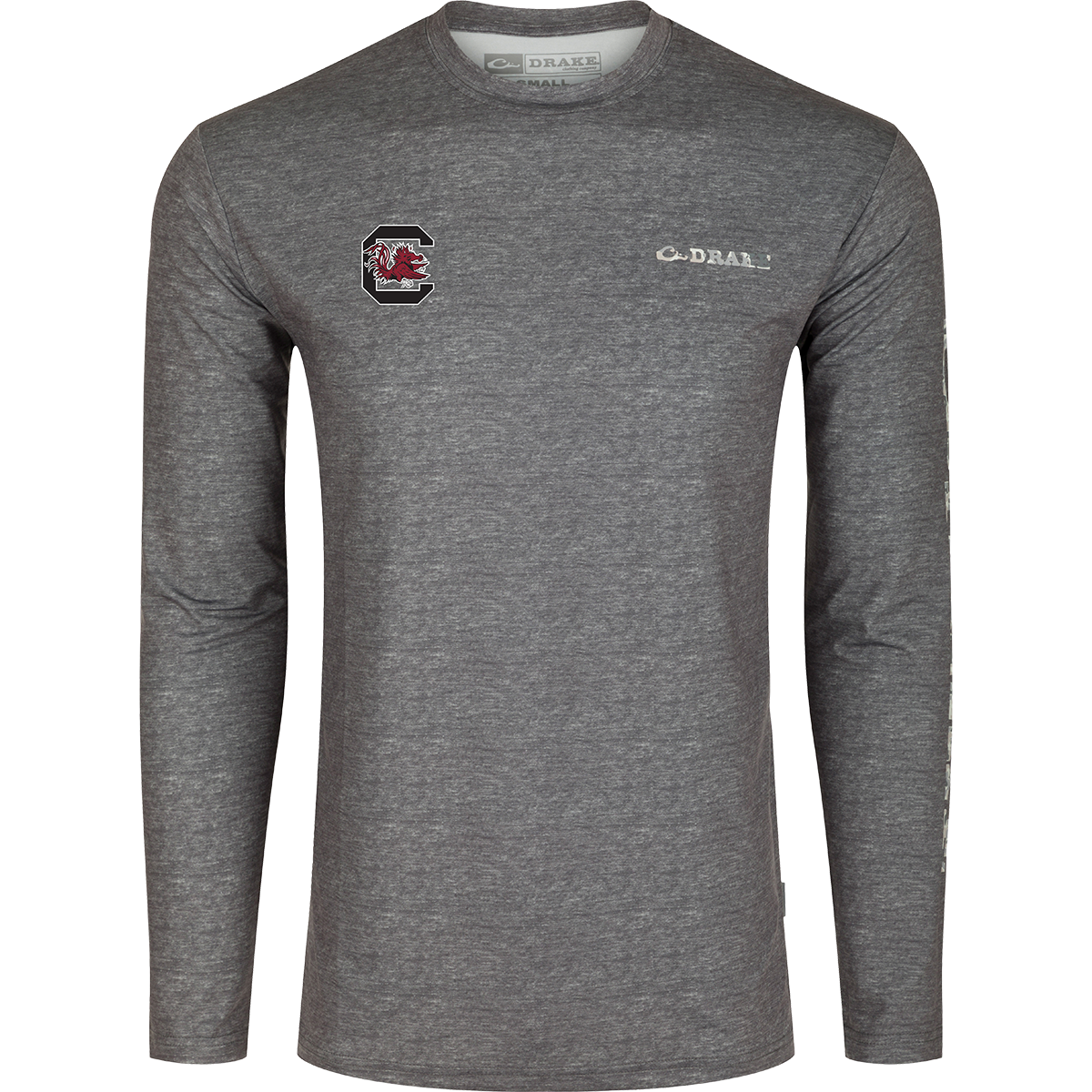 South Carolina Performance Heather Long Sleeve Crew Neck T-Shirt for Men & Women - Moisture Wicking, Breathable Workout Shirt for Gym, Running, and Outdoor Activities
