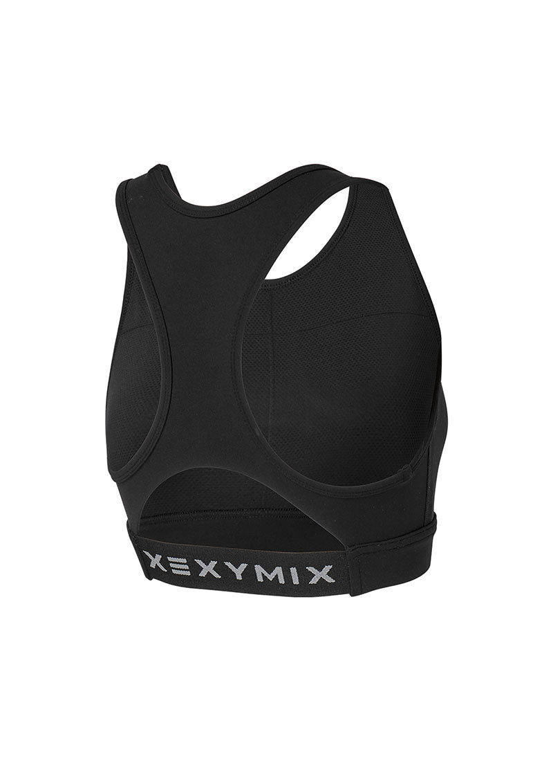 RX Black Label 360N Racerback Sports Bra Top for Women - High Support Workout, Yoga & Running Activewear
