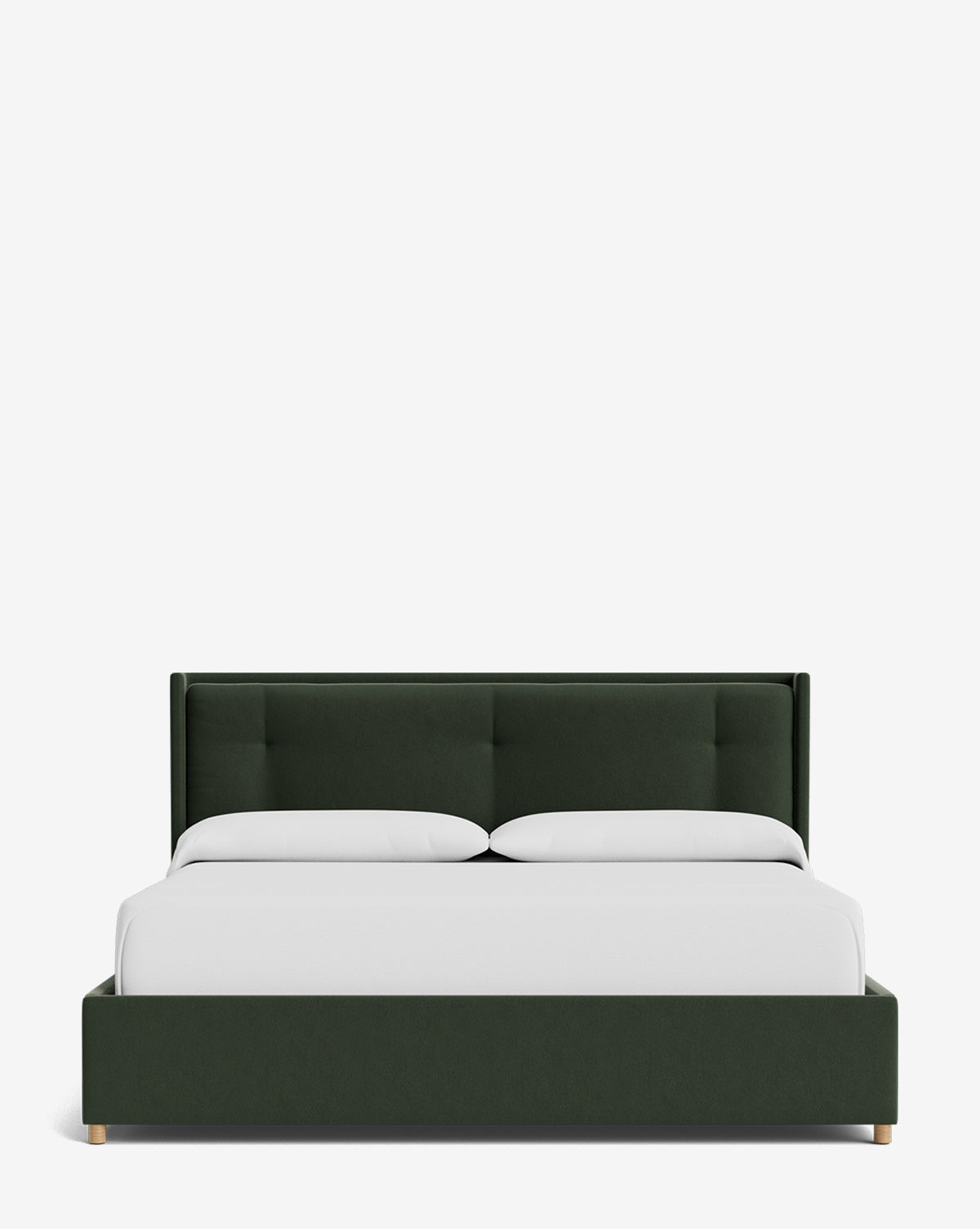 Low Profile Ria Bed Frame with Minimalist Headboard - Perfect for Small Spaces, Modern Bedrooms & Studio Apartments